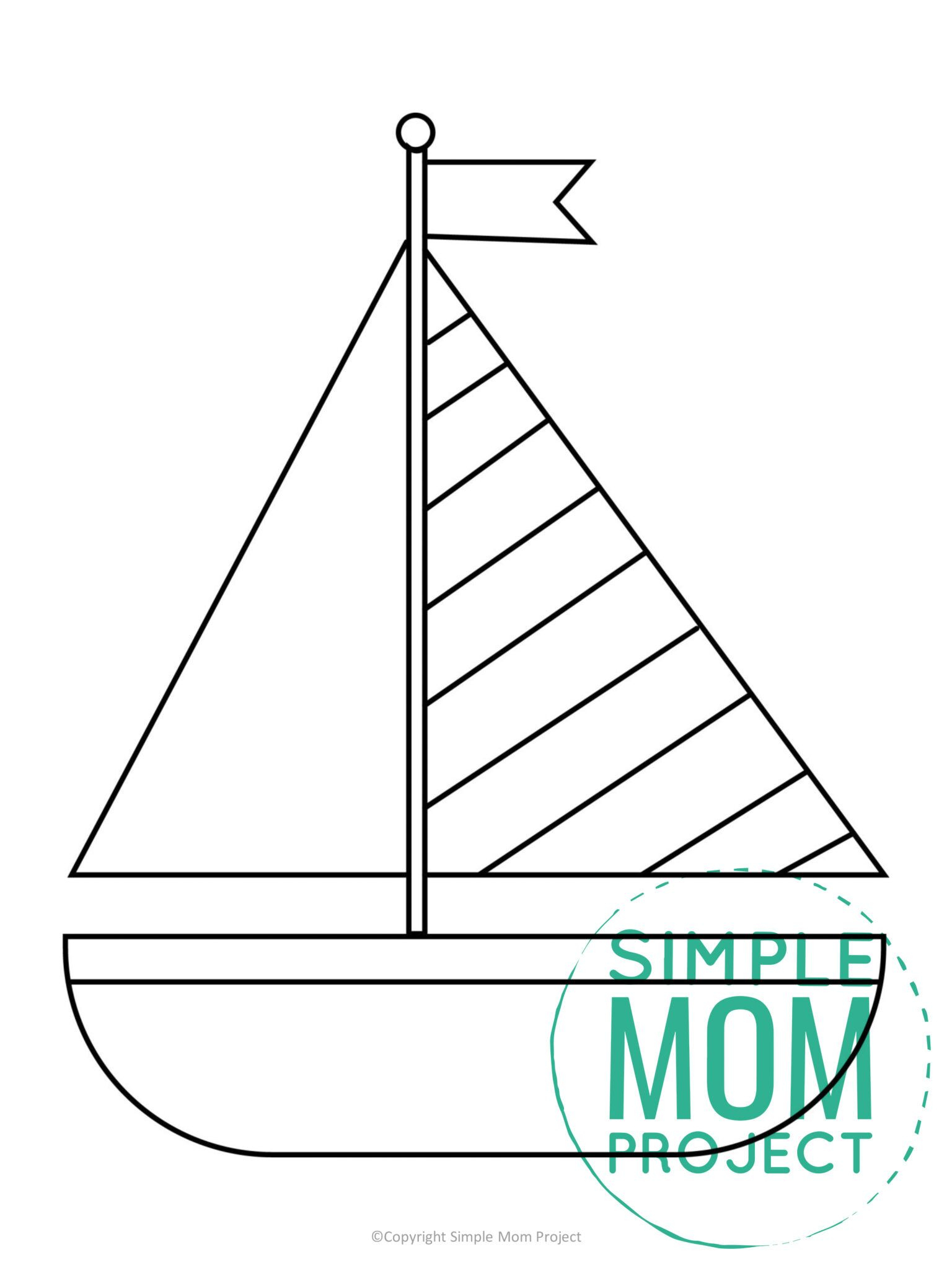 Free Printable Summer Sailboat Template | Sailboat Craft, Template regarding Free Printable Boat Pictures