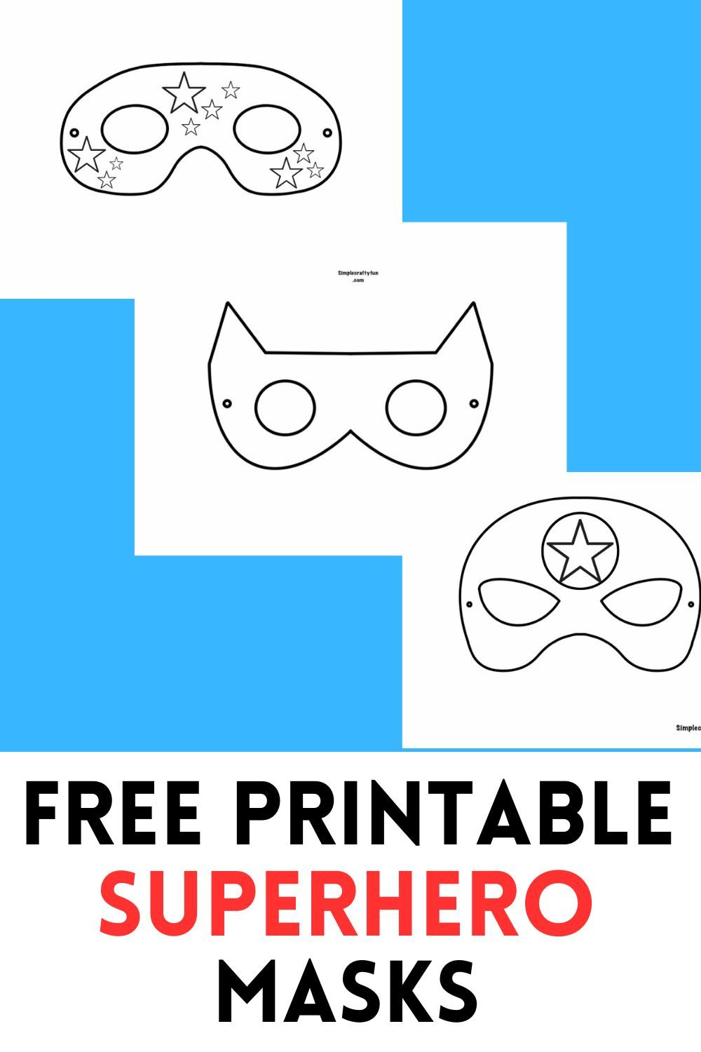 Free Printable Superhero Masks For Kids - in Free Printable Masks