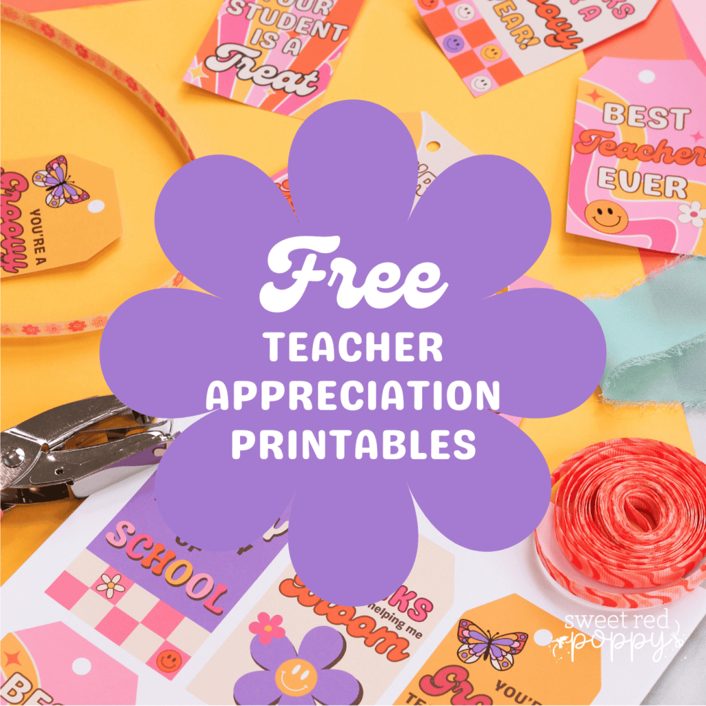 Free Printable Teacher Appreciation Gift Tags - Sweet Red Poppy throughout Free Printable Tags for Teacher Appreciation