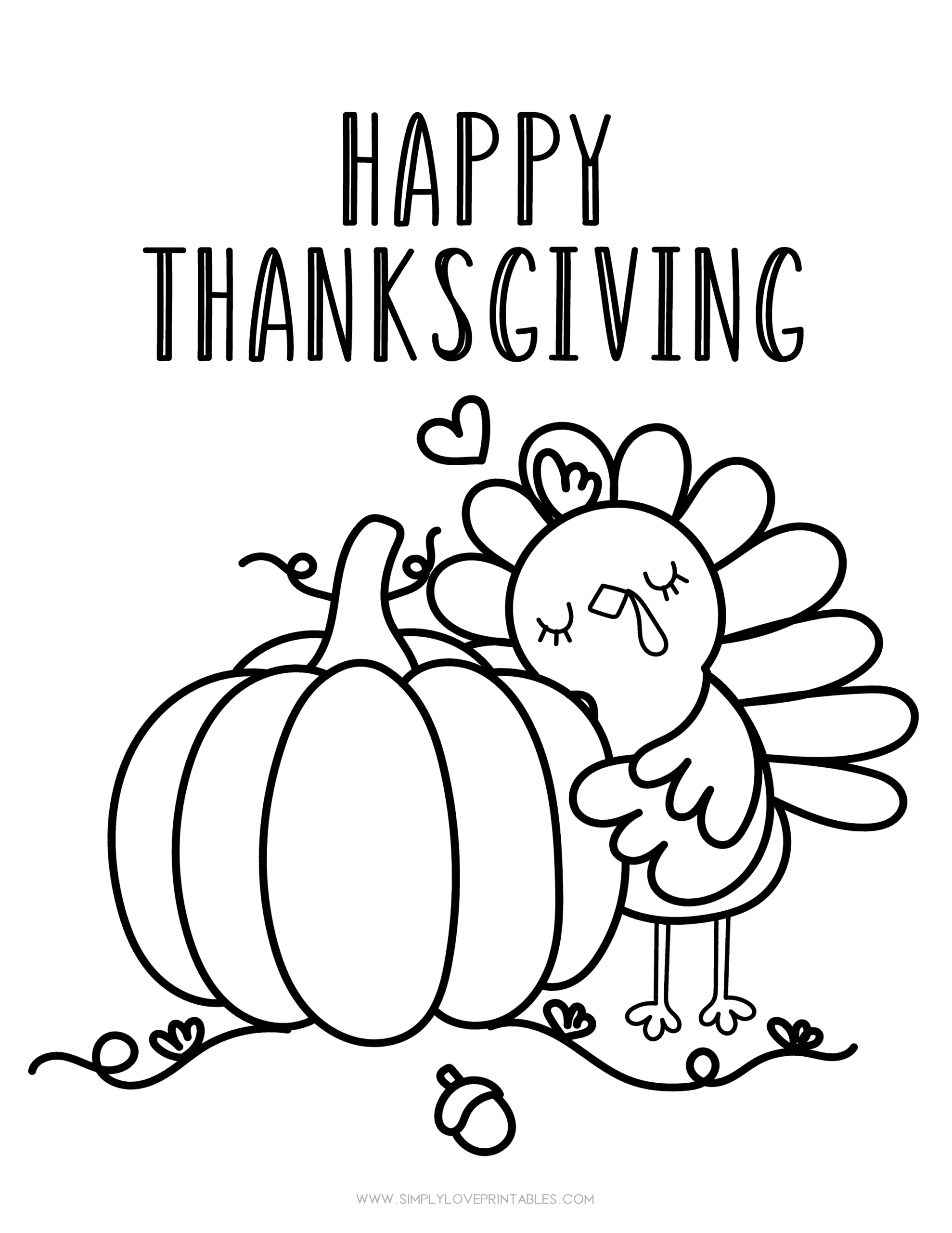 Free Printable Thanksgiving Coloring Pages - Simply Love Printables regarding Free Printable Coloring Sheets Thanksgiving