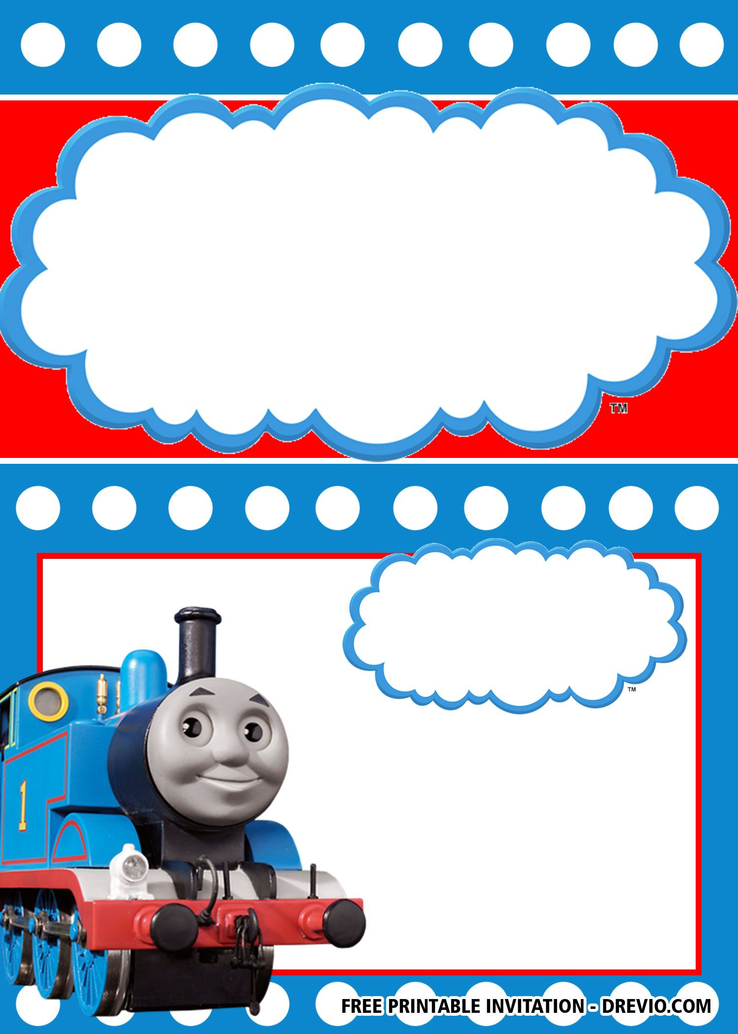 Free Printable Thomas The Train Invitation Templates | Train within Thomas Invitations Printable Free