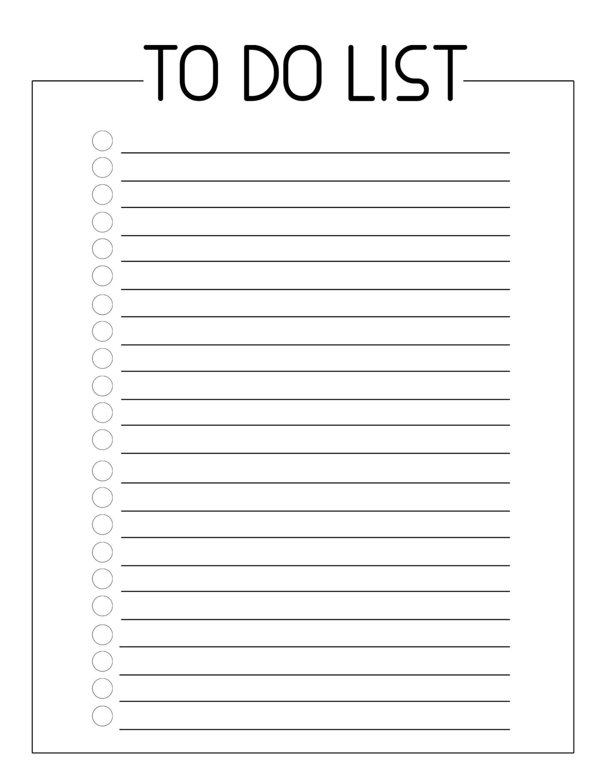 Free Printable To Do Checklist Template - Paper Trail Design within Printable Checklist Template Free