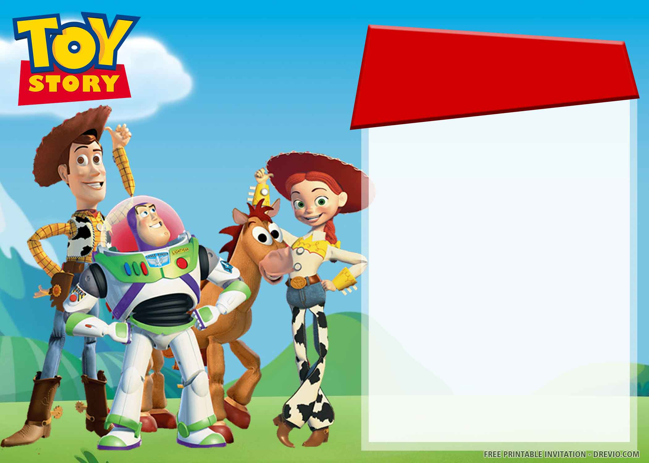 Free Printable) – Toy Story 3 Birthday Invitation Templates intended for Free Printable Toy Story 3 Birthday Invitations