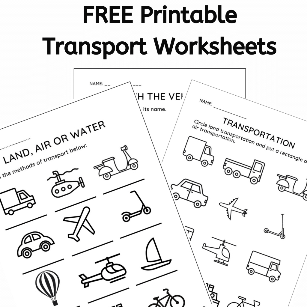 Free Printable Transportation Worksheets - for Free Printable Transportation Worksheets For Kids