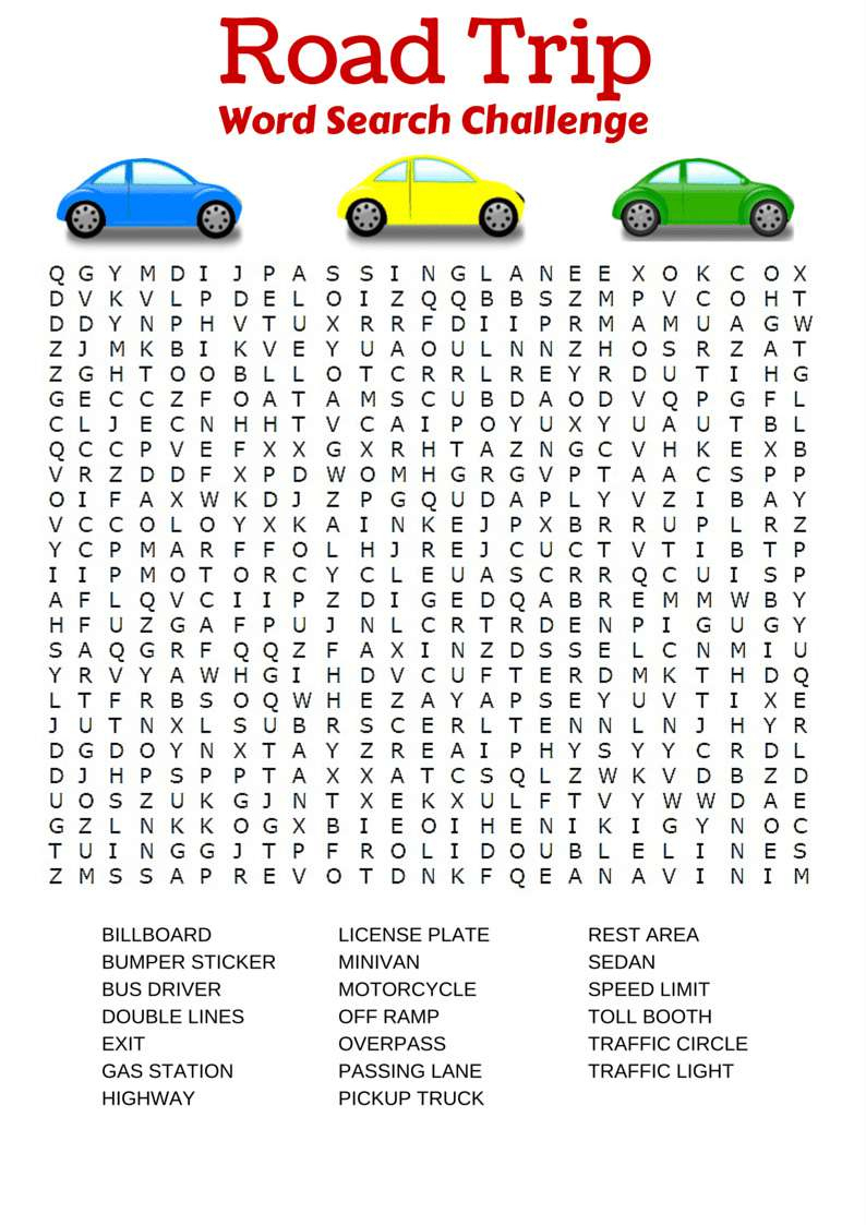 Free Printable Travel Games For Kids intended for Free Printable Car Ride Games