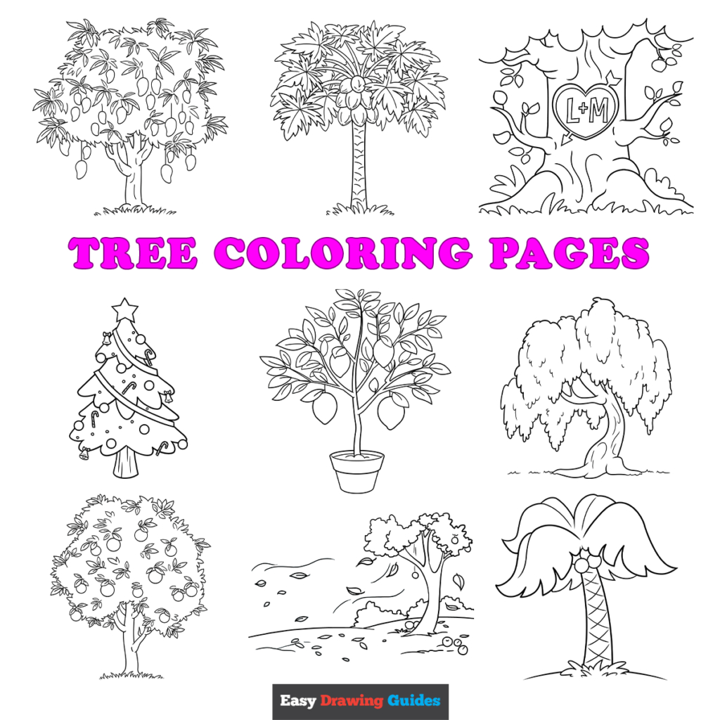 Free Printable Tree Coloring Pages For Kids for Tree Coloring Pages Free Printable