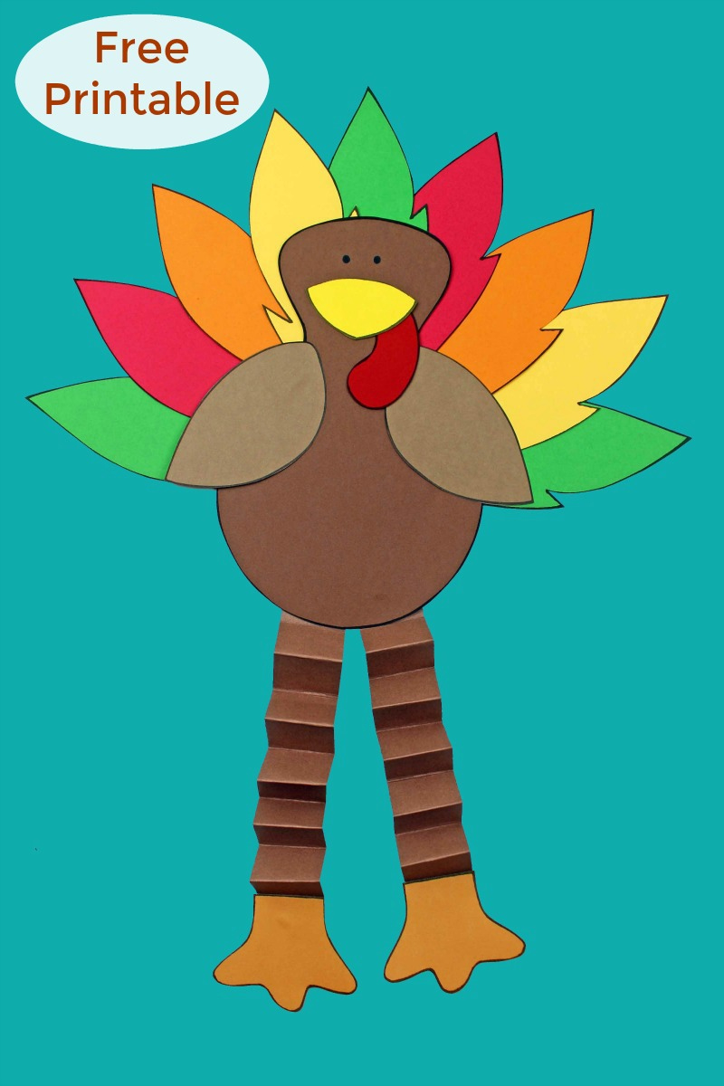 Free Printable Turkey Craft For Thanksgiving - Mama Likes This throughout Free Printable Turkey Craft