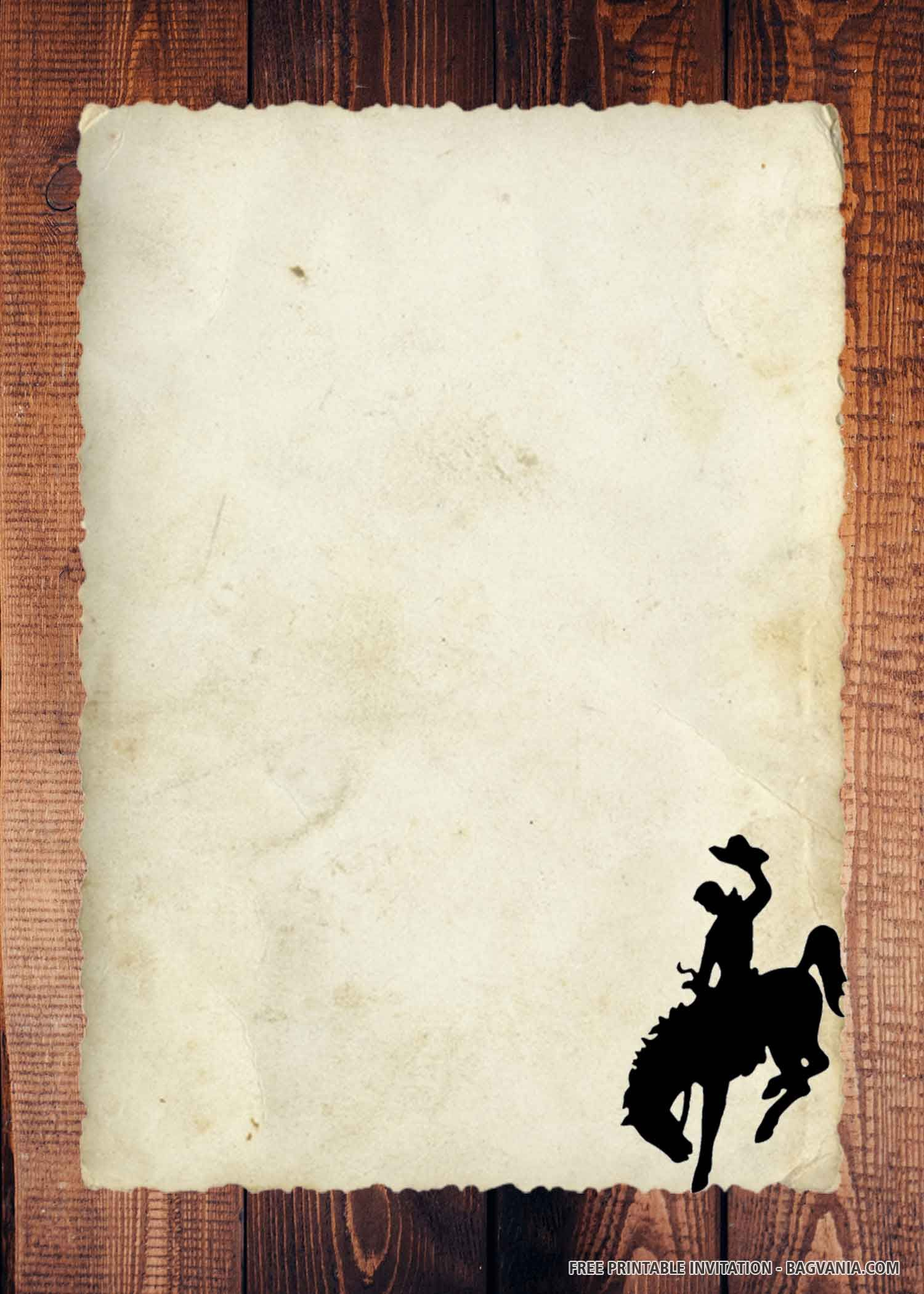 Free Printable) U2013 Cowboy Birthday Invitation Templates throughout Free Printable Cowboy Birthday Cards