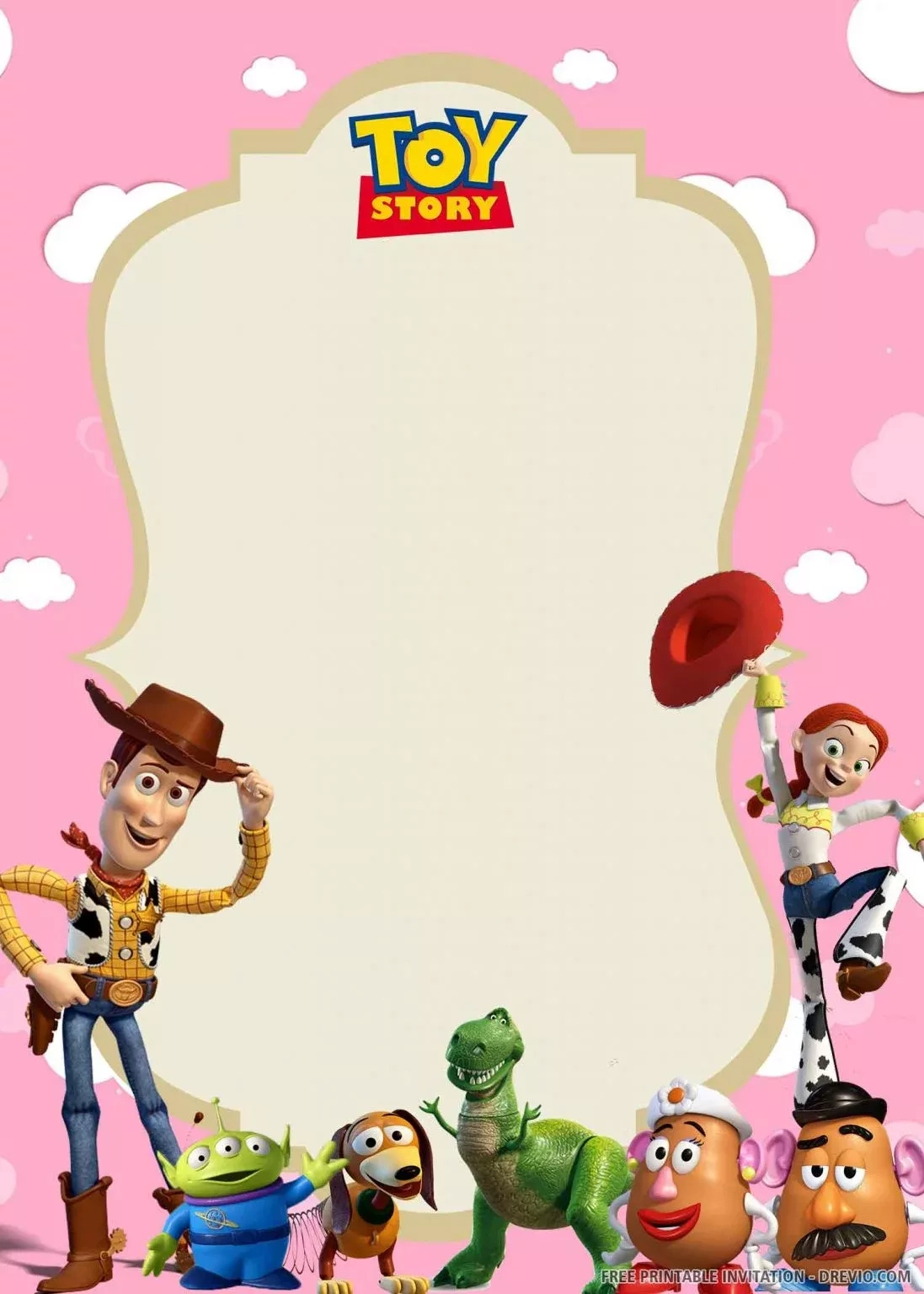 Free Printable) U2013 Toy Story Birthday Invitation Template | Toy for Toy Story Birthday Card Printable Free