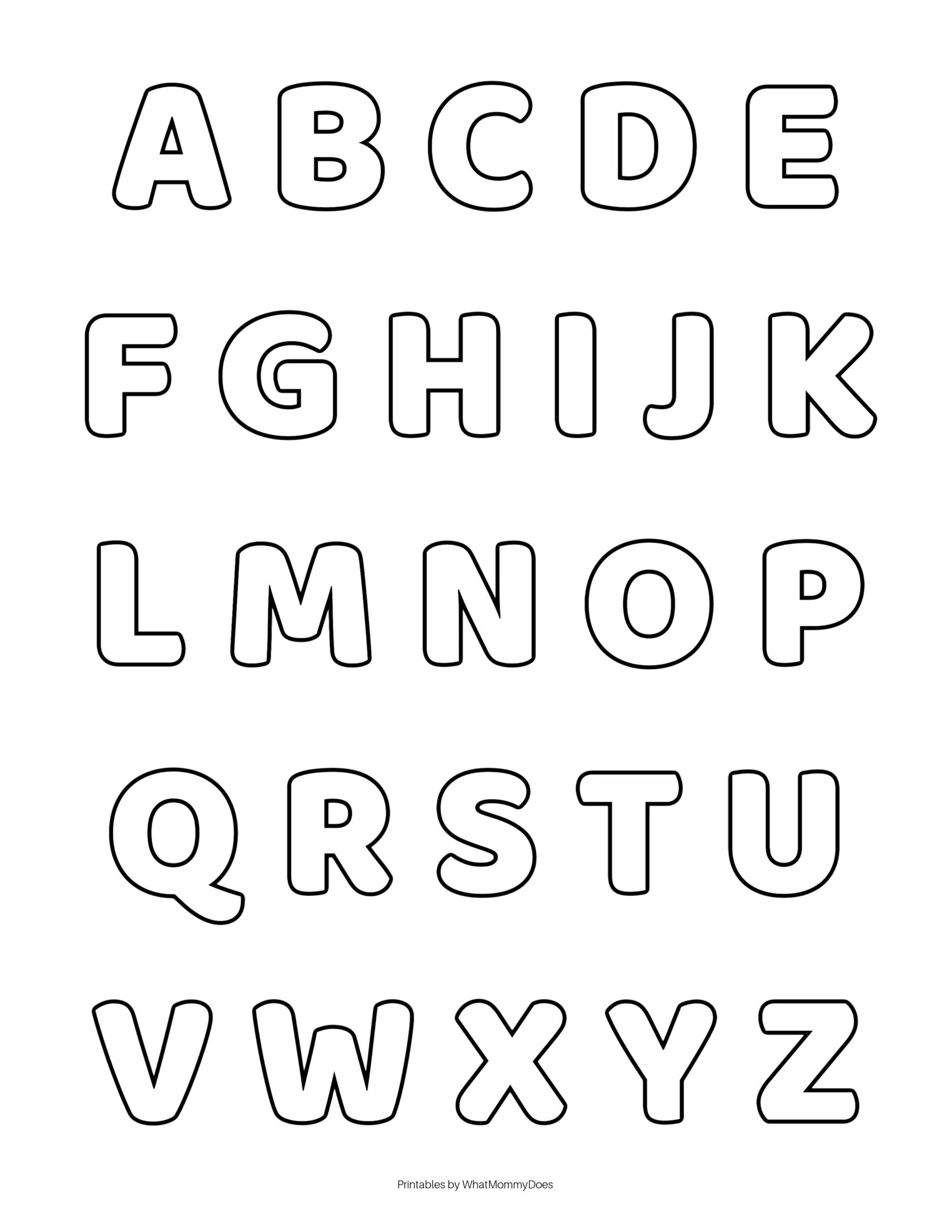 Free Printable Uppercase Alphabet Letters for Abc Printables Free