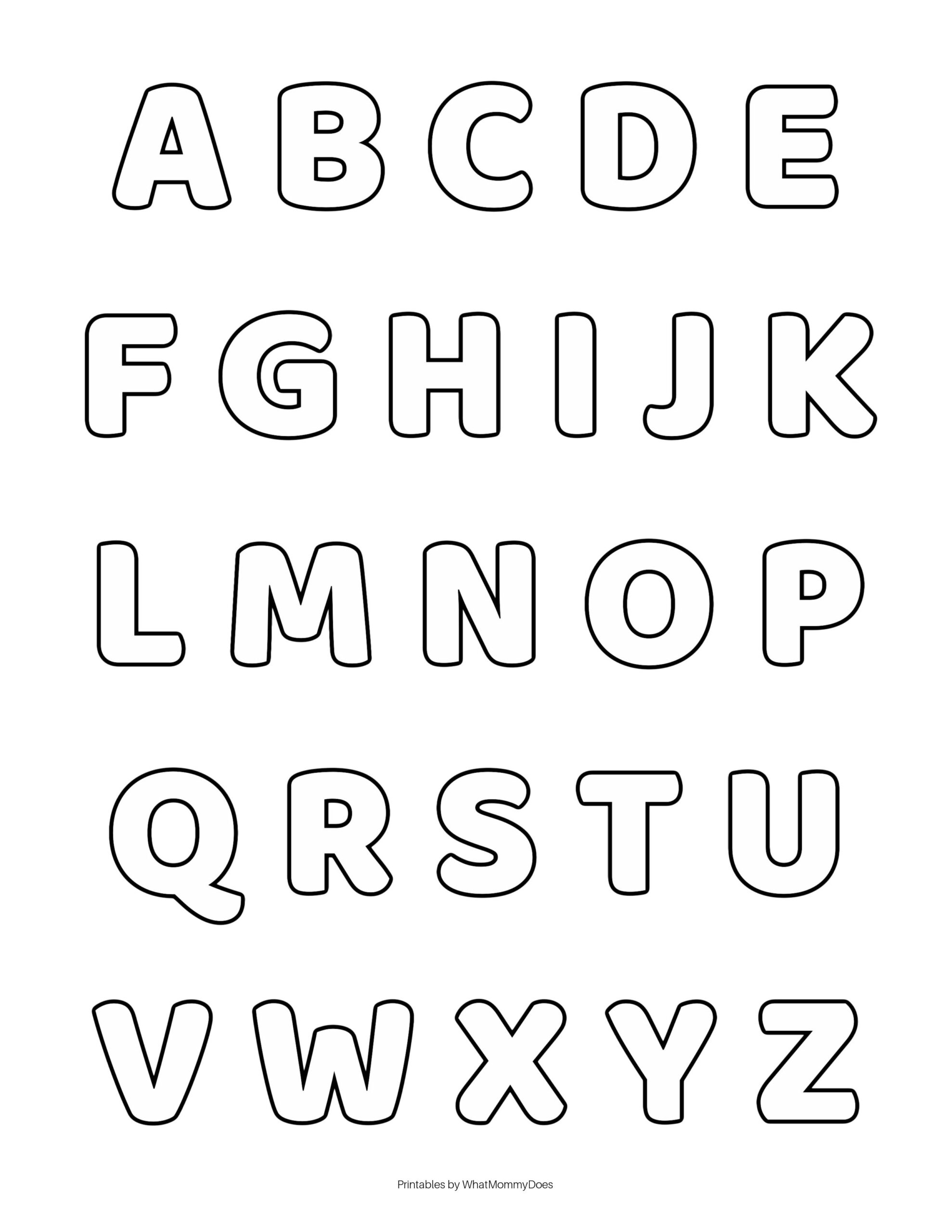 Free Printable Uppercase Alphabet Letters in Free Printable Letters Az