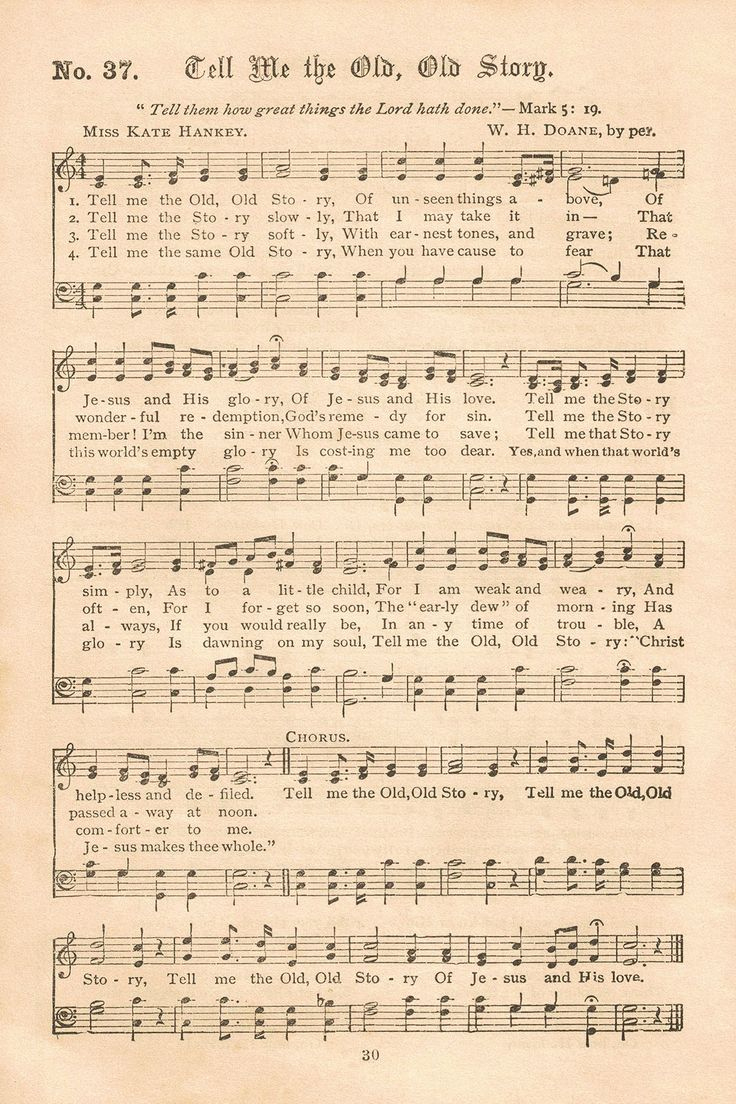 Free Printable Vintage Gospel Hymns Sheet Music for Free Printable Southern Gospel Song Lyrics