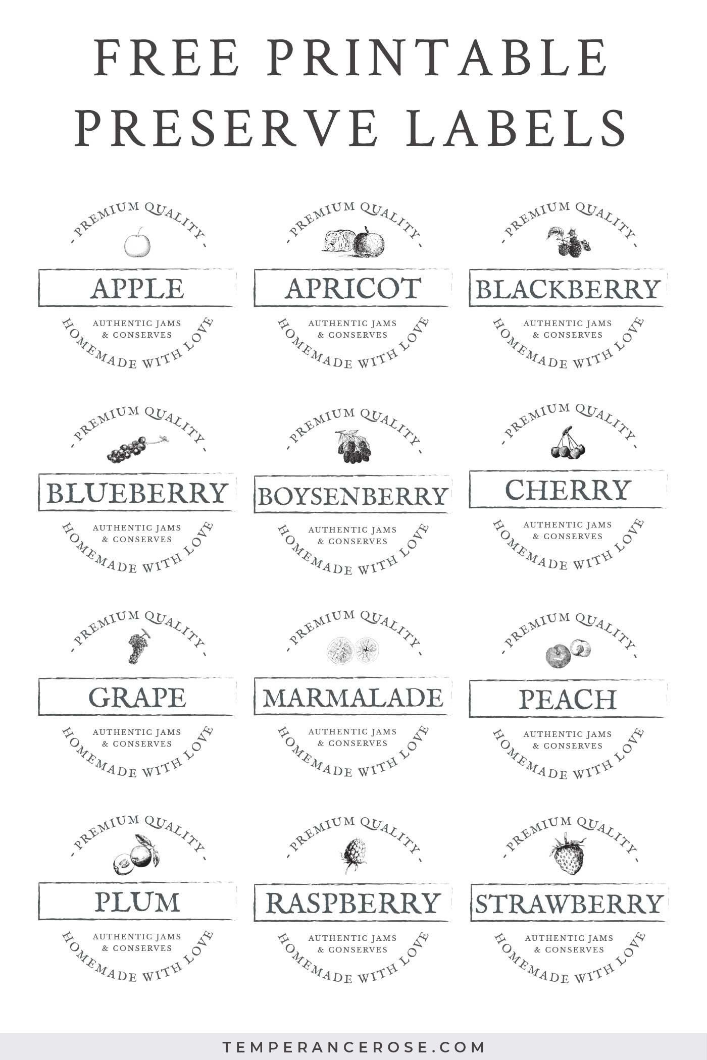 Free Printable Vintage Jam Jar Labels – Jam Jar Labels | Jam Jar for Free Printable Jam Labels