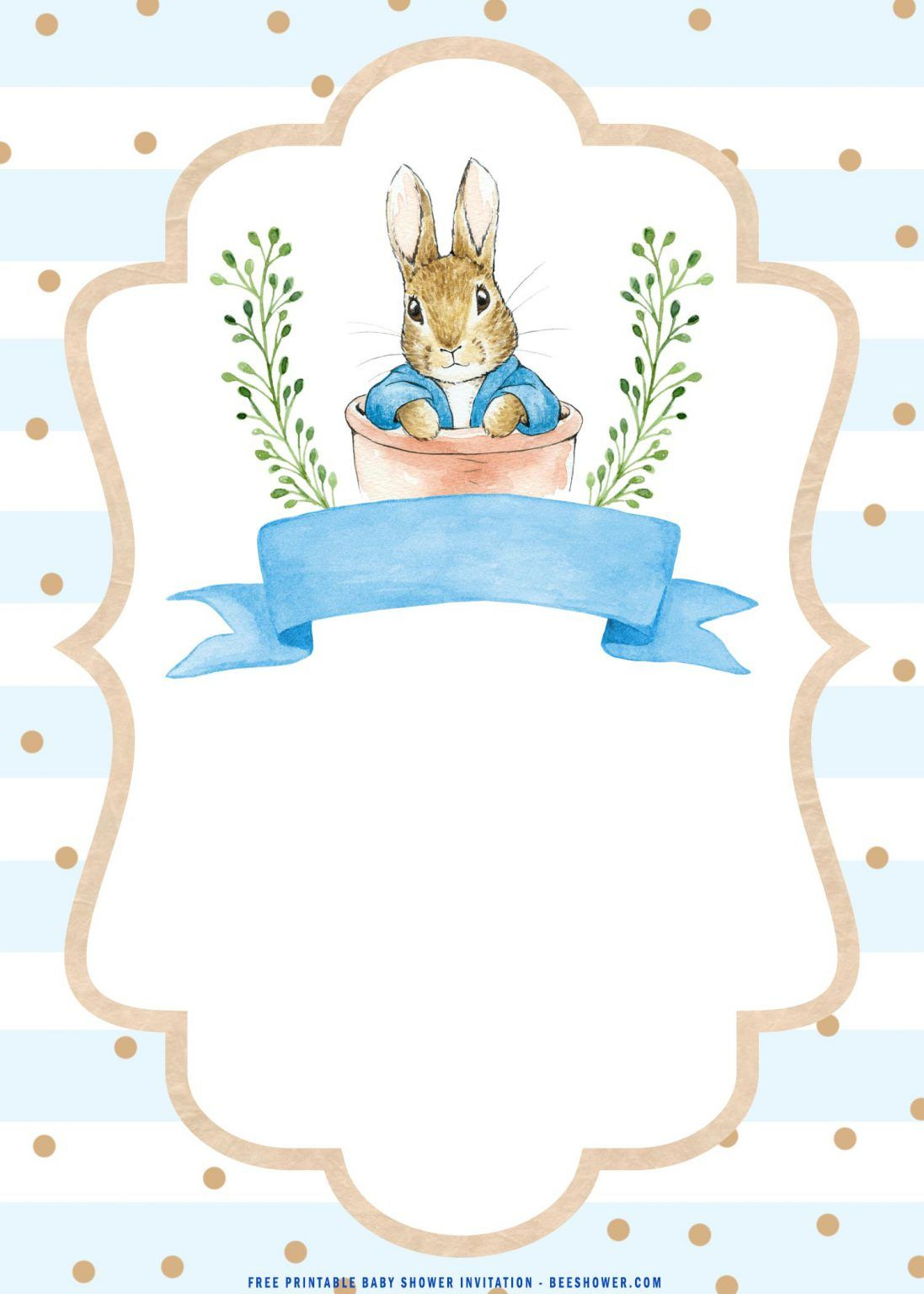 Free Printable) – Watercolor Peter The Rabbit Baby Shower with Free Peter Rabbit Party Printables