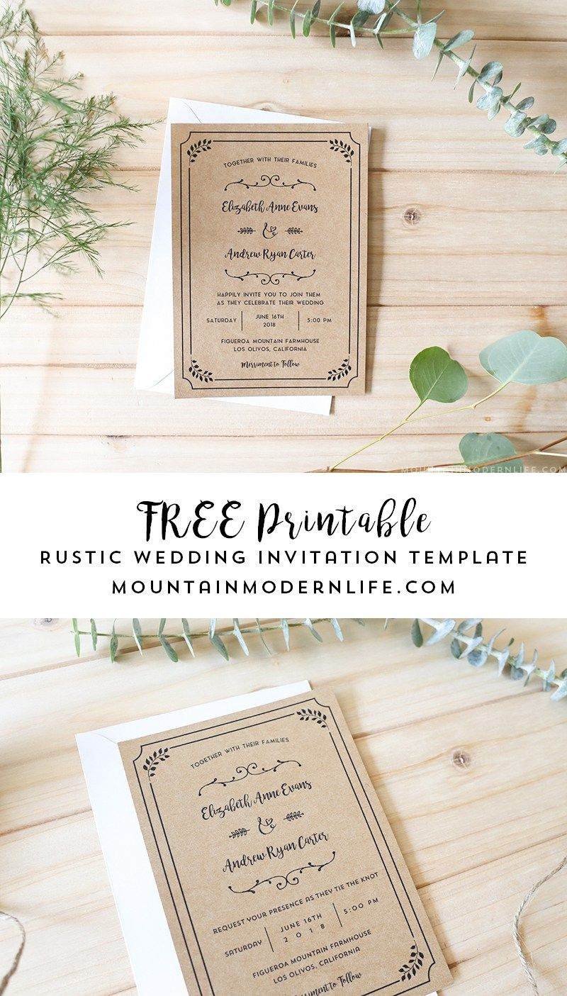 Free Printable Wedding Invitation Template | Free Printable regarding Free Wedding Printables Templates