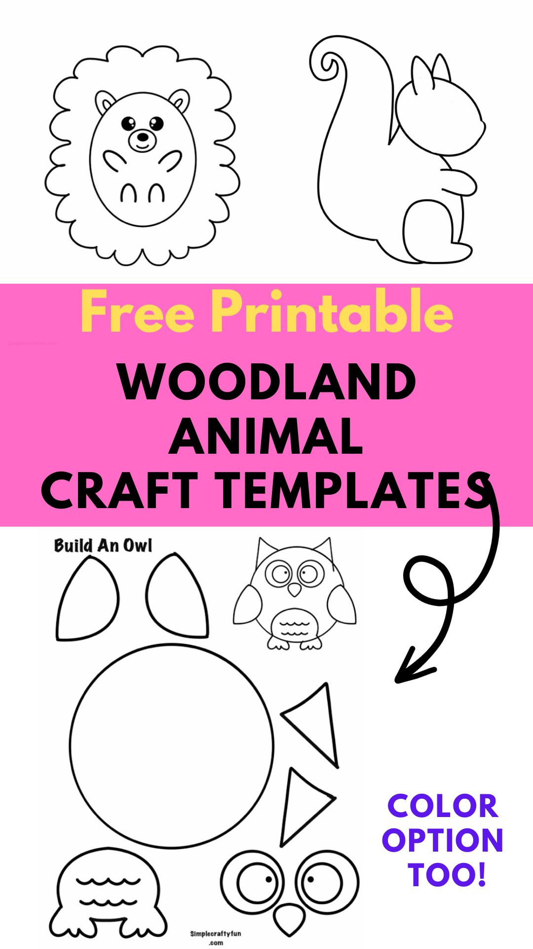 Free Printable Woodland Animals For Crafts - in Free Printable Woodland Animal Templates