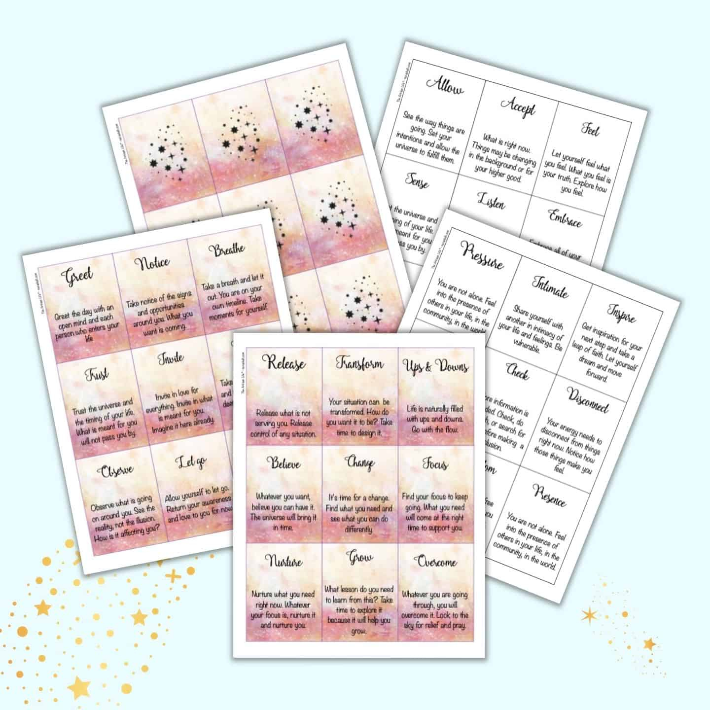 Free Printable Word Of The Day Oracle Cards - The Artisan Life throughout Free Printable Oracle Cards