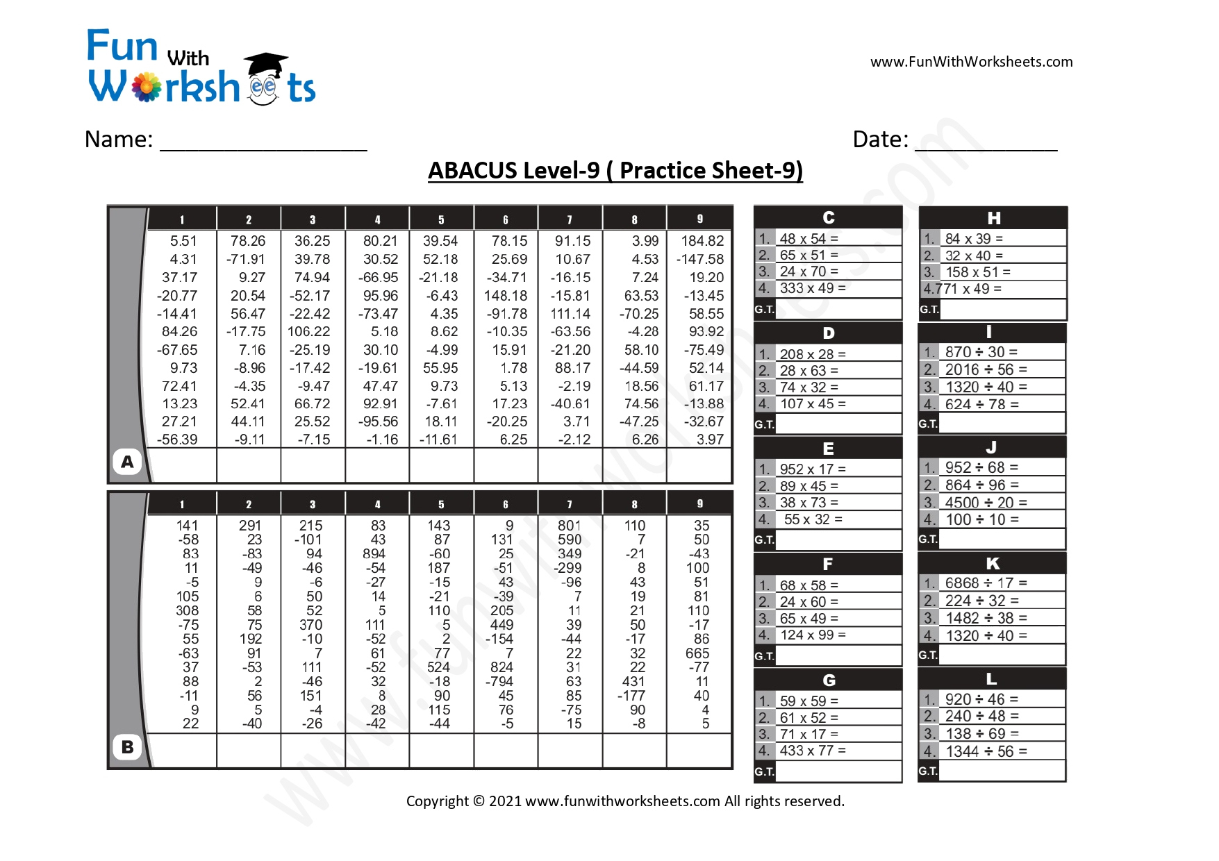 Free Printable Worksheets -Abacus Archives - Fun With Worksheets in Free Printable Abacus Worksheets