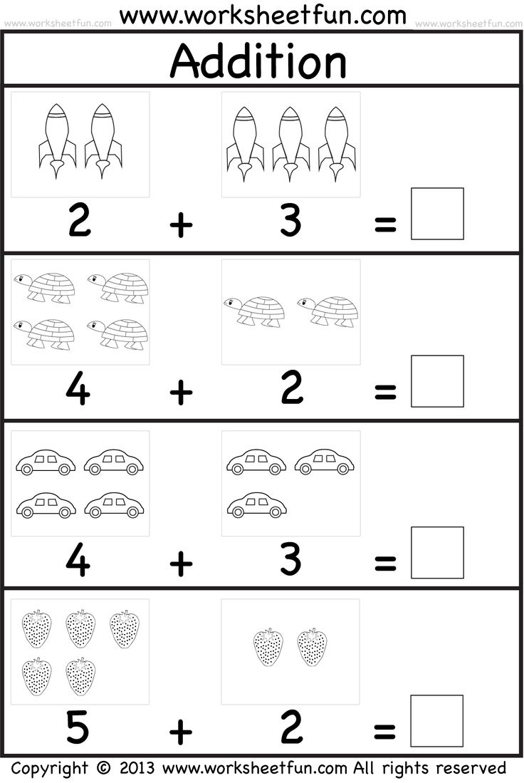 Free Printable Worksheets For Preschool And Kindergarten in Free Printable Preschool Addition Worksheets