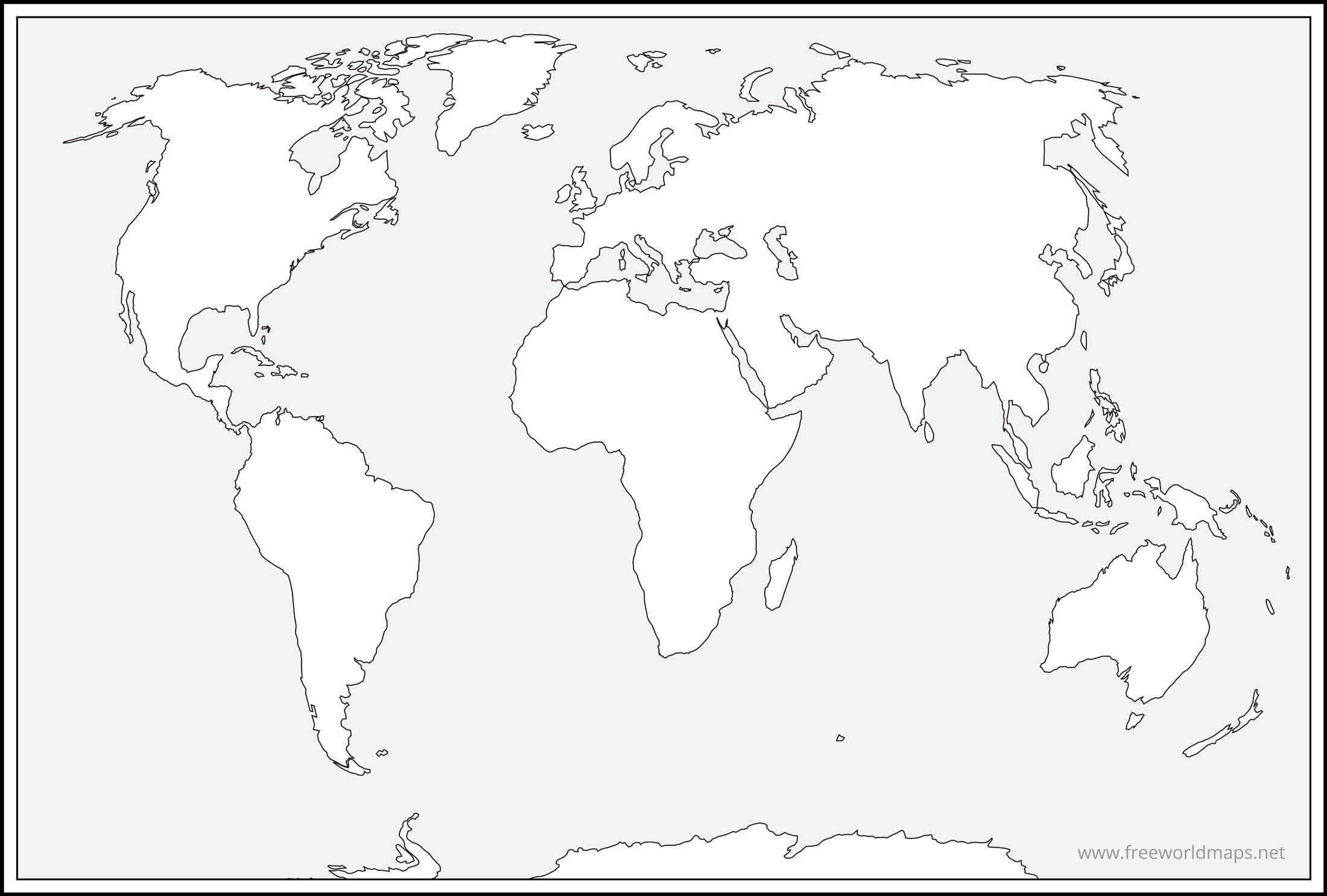 Free Printable World Maps intended for Free Printable World Map Images