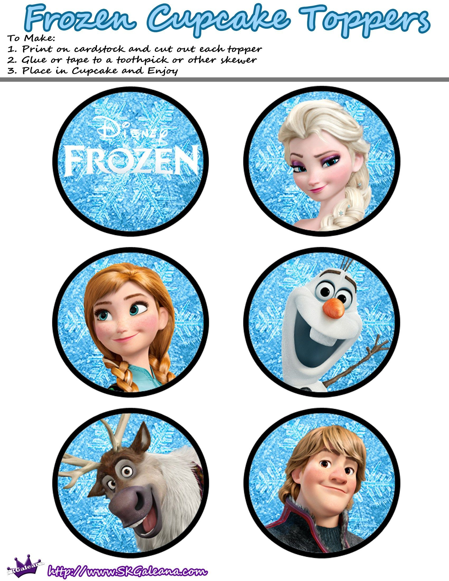 Free Printables For The Disney Movie Frozen | Frozen Cupcake throughout Frozen Cupcake Toppers Free Printable