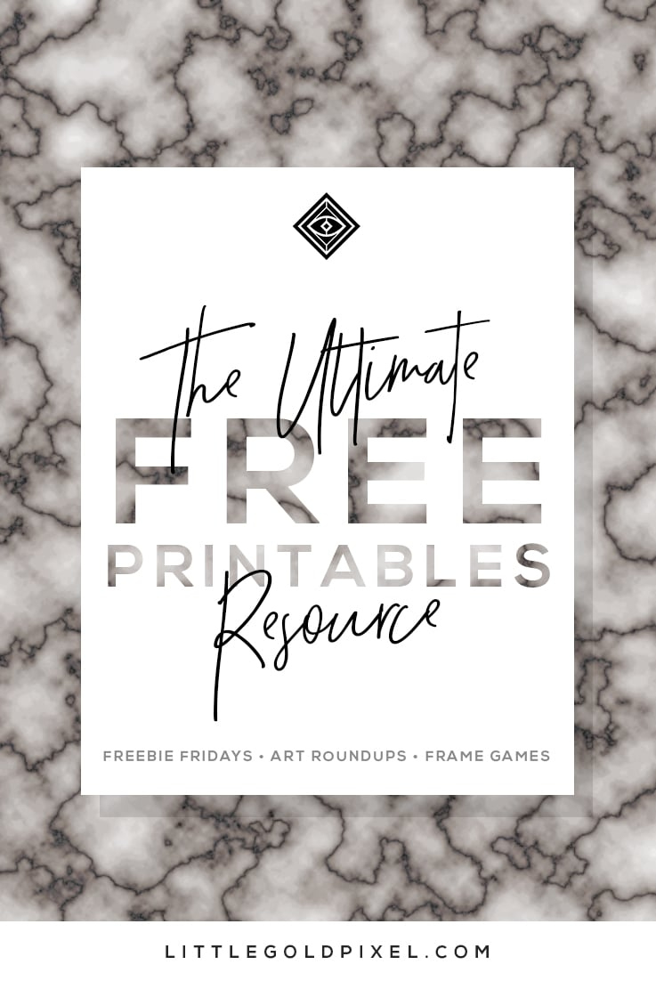 Free Printables • Free Wall Art Roundups • Little Gold Pixel for Free Printable Artwork