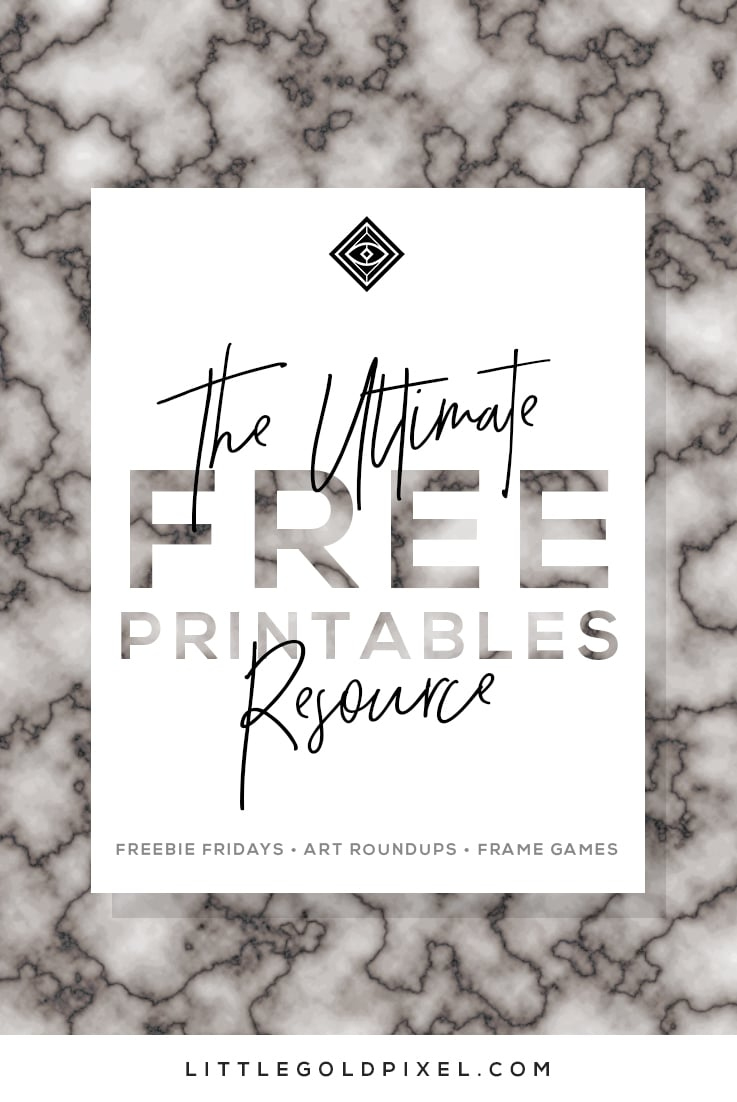 Free Printables • Free Wall Art Roundups • Little Gold Pixel within Free Printable Murals