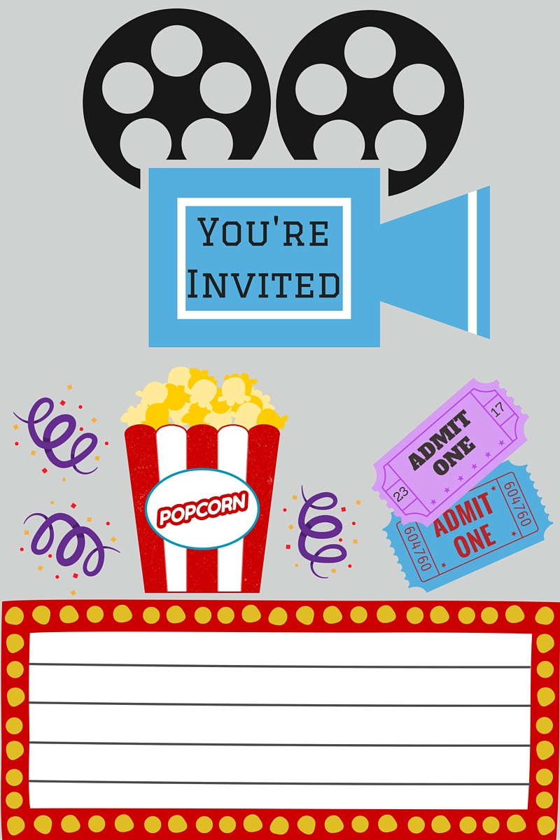 Free Printables | Printable Movie Night Invite within Movie Night Birthday Invitations Free Printable