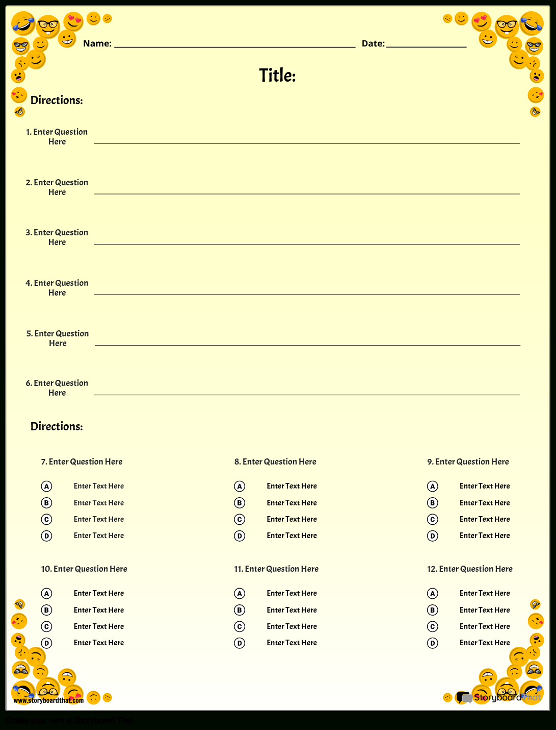 Free Quiz Maker: Online Templates For Teachers&amp;#039; Tests with regard to Free Printable Test Maker