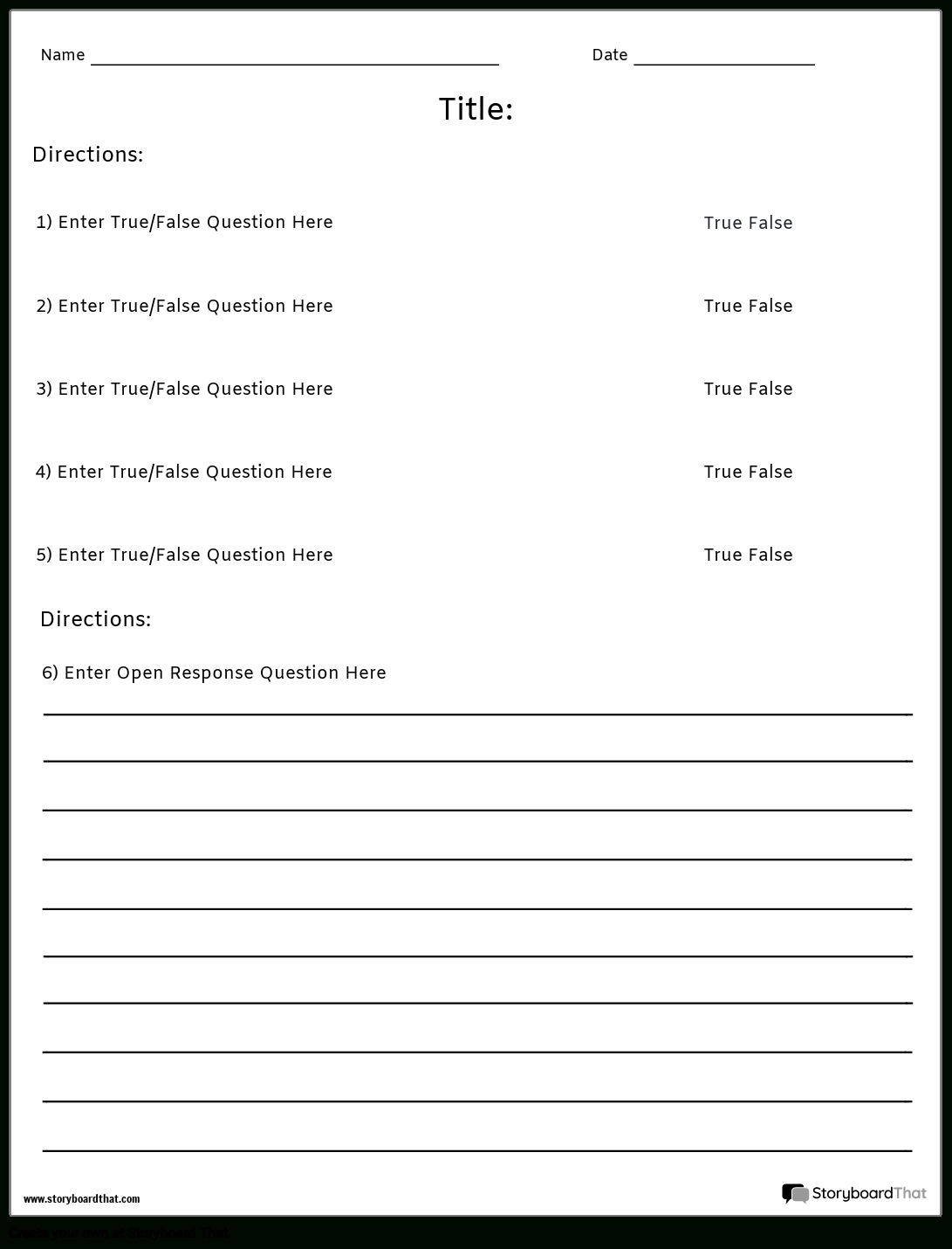 Free Quiz Maker: Online Templates For Teachers&amp;#039; Tests within Free Printable Test Maker for Teachers