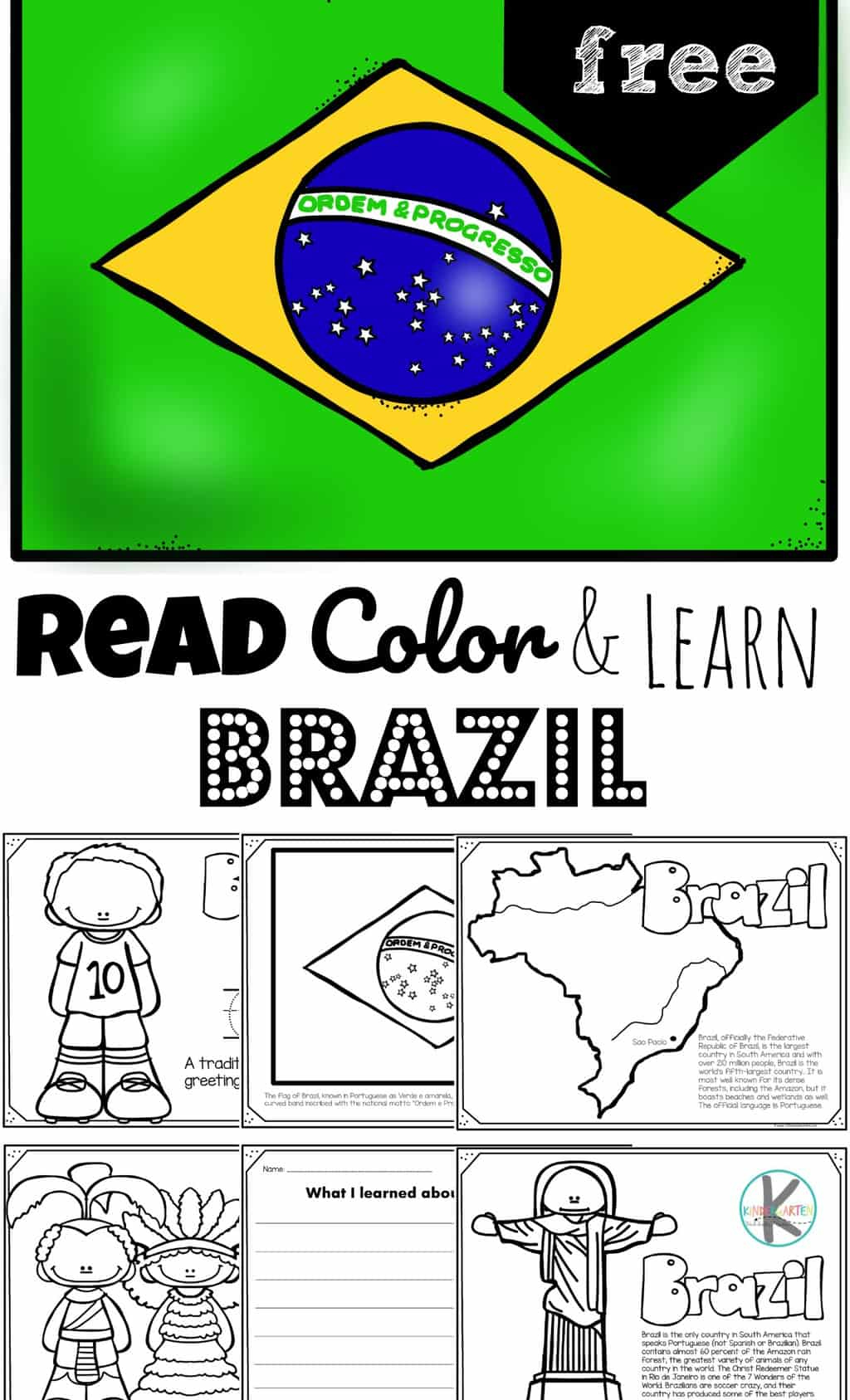 Free Read Color And Learn About Brazil for Brazil Worksheets Free Printables