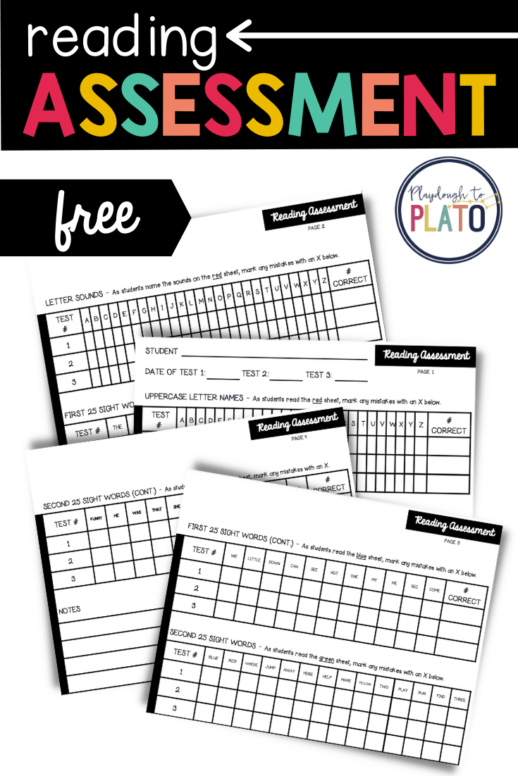 Free Reading Assessment - Playdough To Plato in Free Printable Reading Level Assessment Test