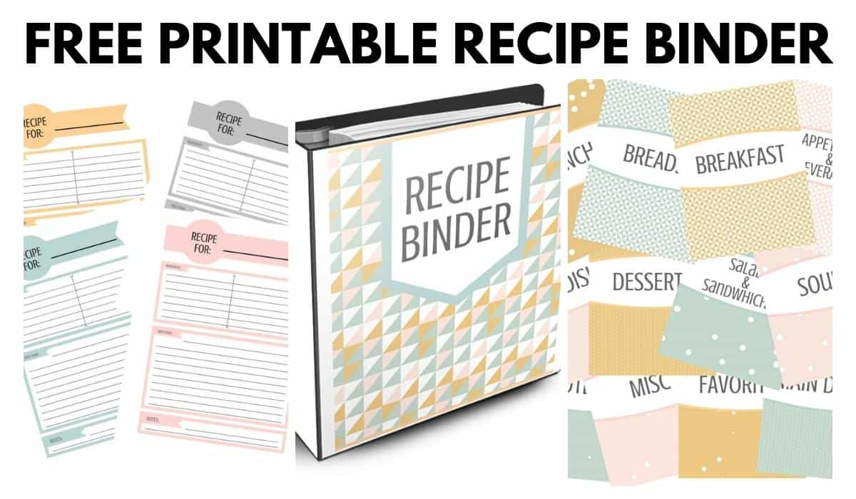 Free Recipe Binder Printables - I Scream For Buttercream intended for Free Printable Recipe Dividers