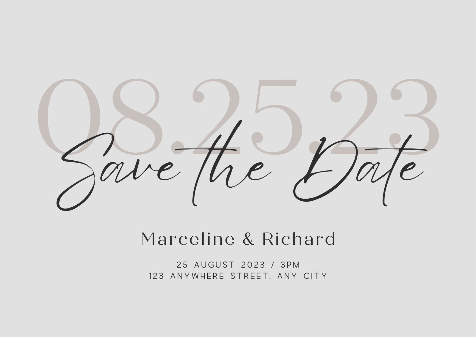 Free Save The Date Card Templates To Edit And Print | Canva for Free Printable Save the Date Templates