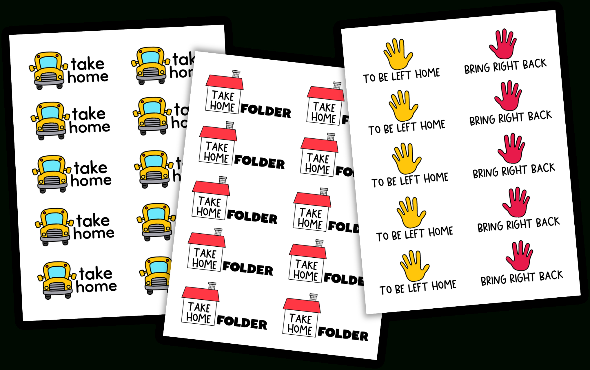 Free School Folder Labels For Teachers - Tunstall'S Teaching with Free Printable Take Home Folder Labels