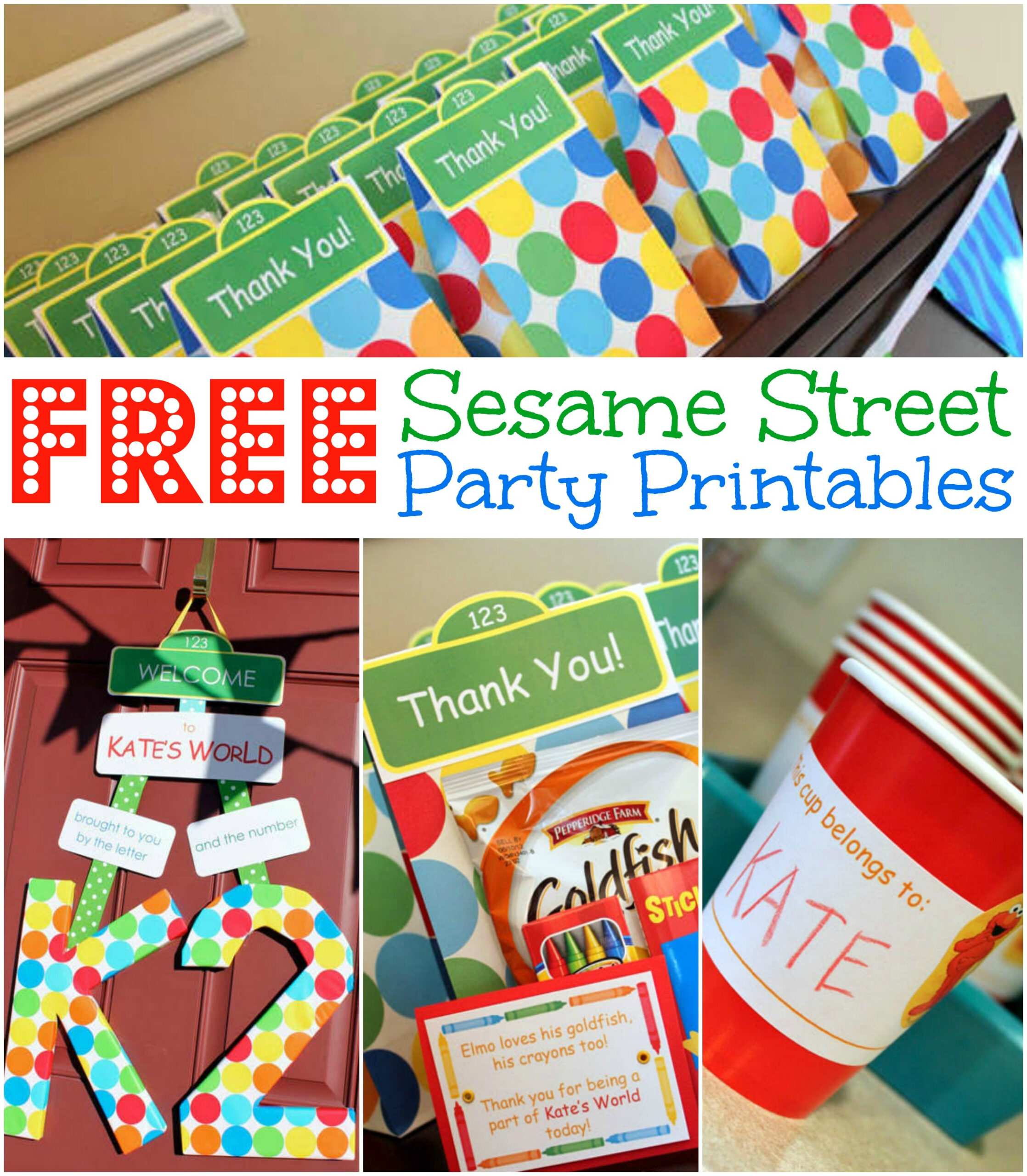 Free Sesame Street Birthday Party Printables regarding Free Printable Sesame Street Food Labels