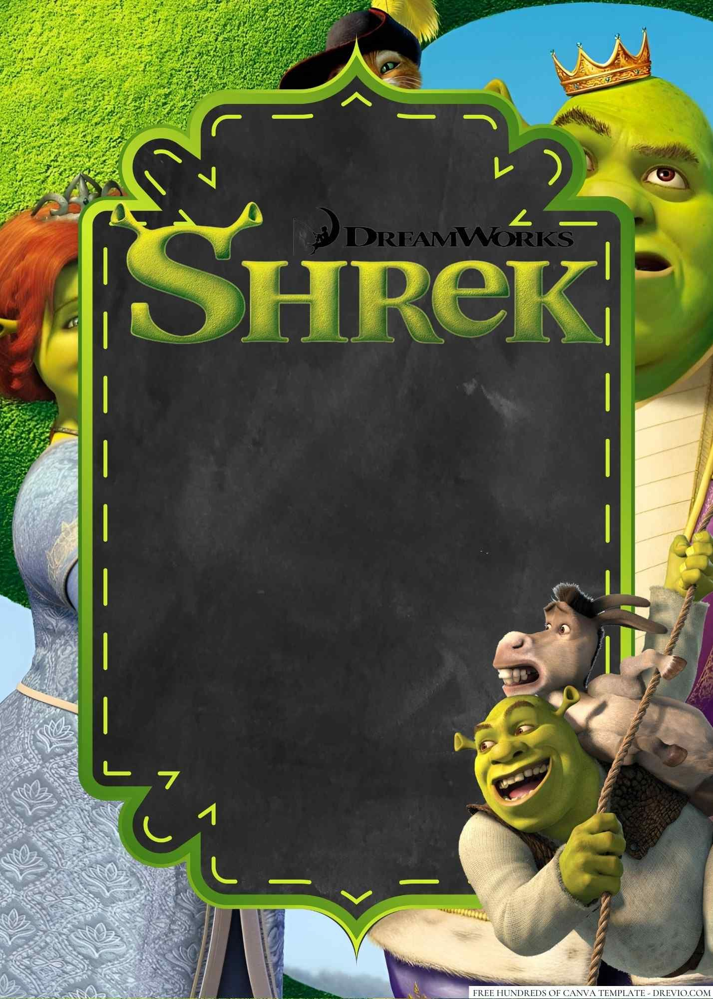 Free Shrek Birthday Invitation Templates Check More At Https://Www for Free Printable Shrek Birthday Invitations