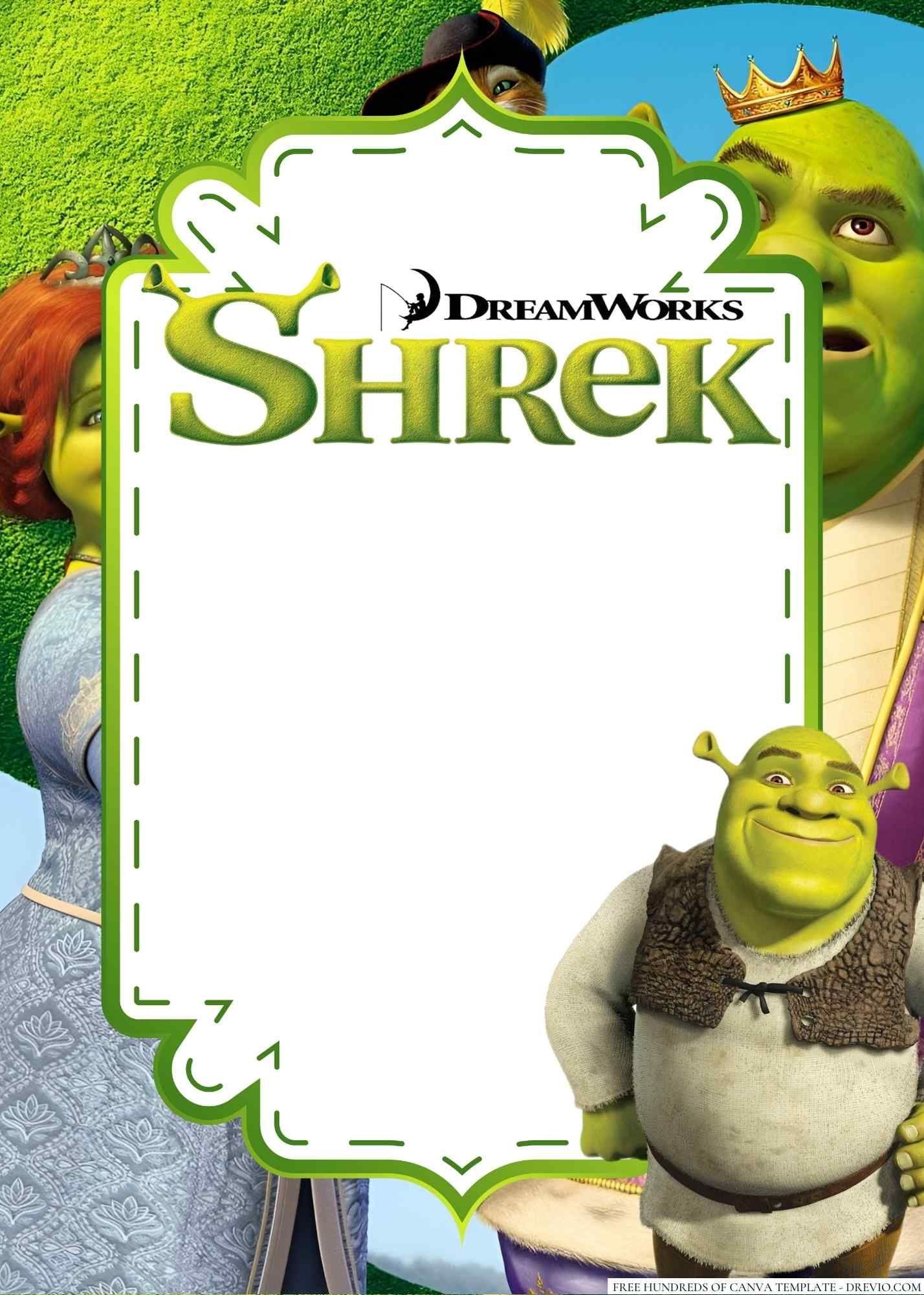 Free Shrek Birthday Invitation Templates Check More At Https://Www pertaining to Free Printable Shrek Birthday Invitations