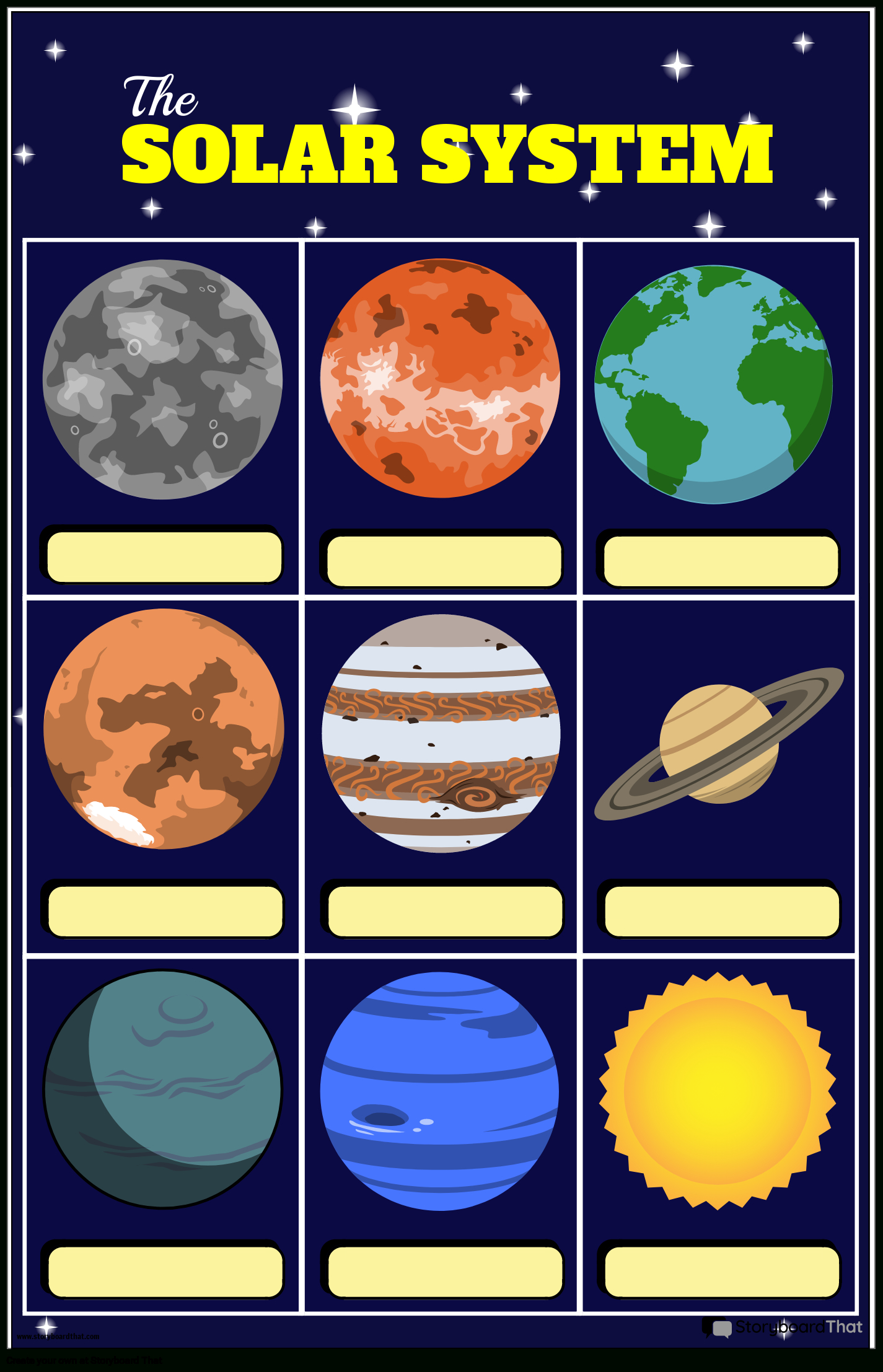 Free Solar System Posters — Customize And Print Today for Solar System Charts Free Printable