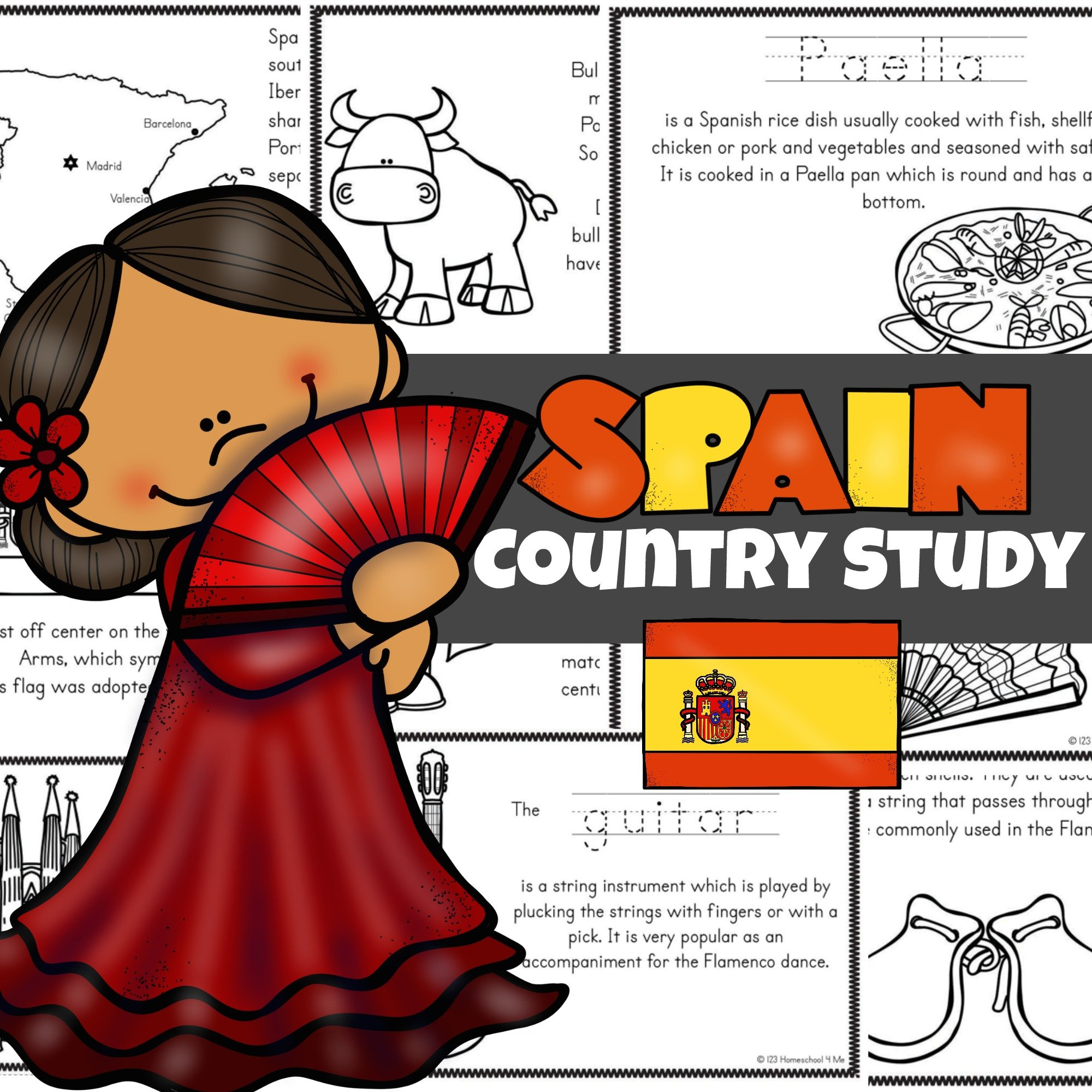 Free Spain For Kids Free Printable My Little Book About Spain throughout Free Printable Spanish Books