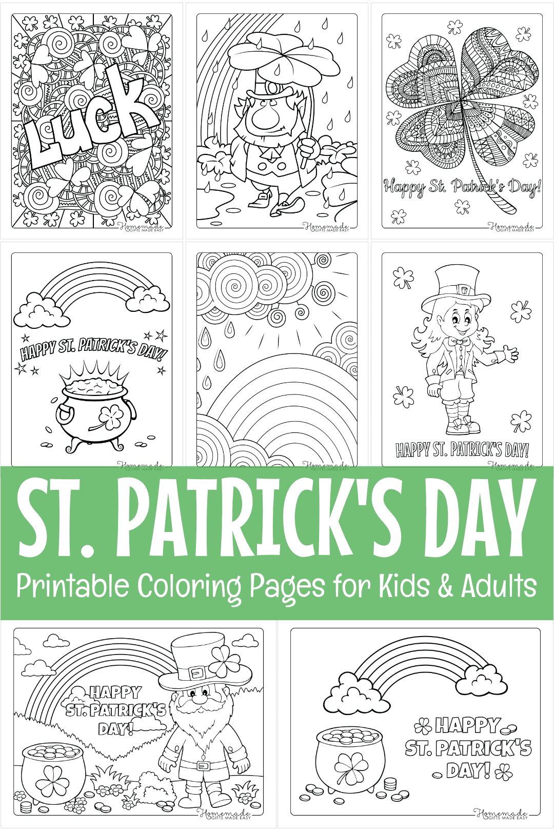 Free St Patrick&amp;#039;S Day Coloring Pages For Kids &amp;amp; Adults for Free St Patrick&amp;amp;#039;s Day Printables