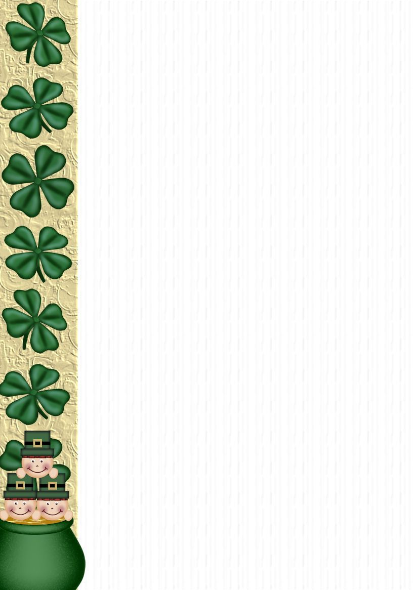 Free-Stationery St. Patrick&amp;#039;S Day A4 Template Downloads in Free Printable St Patricks Day Stationery