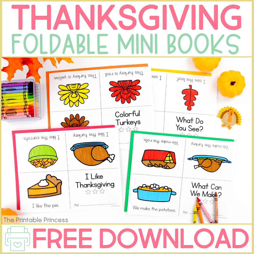 Free Thanksgiving Emergent Readers regarding Thanksgiving Printable Books Free