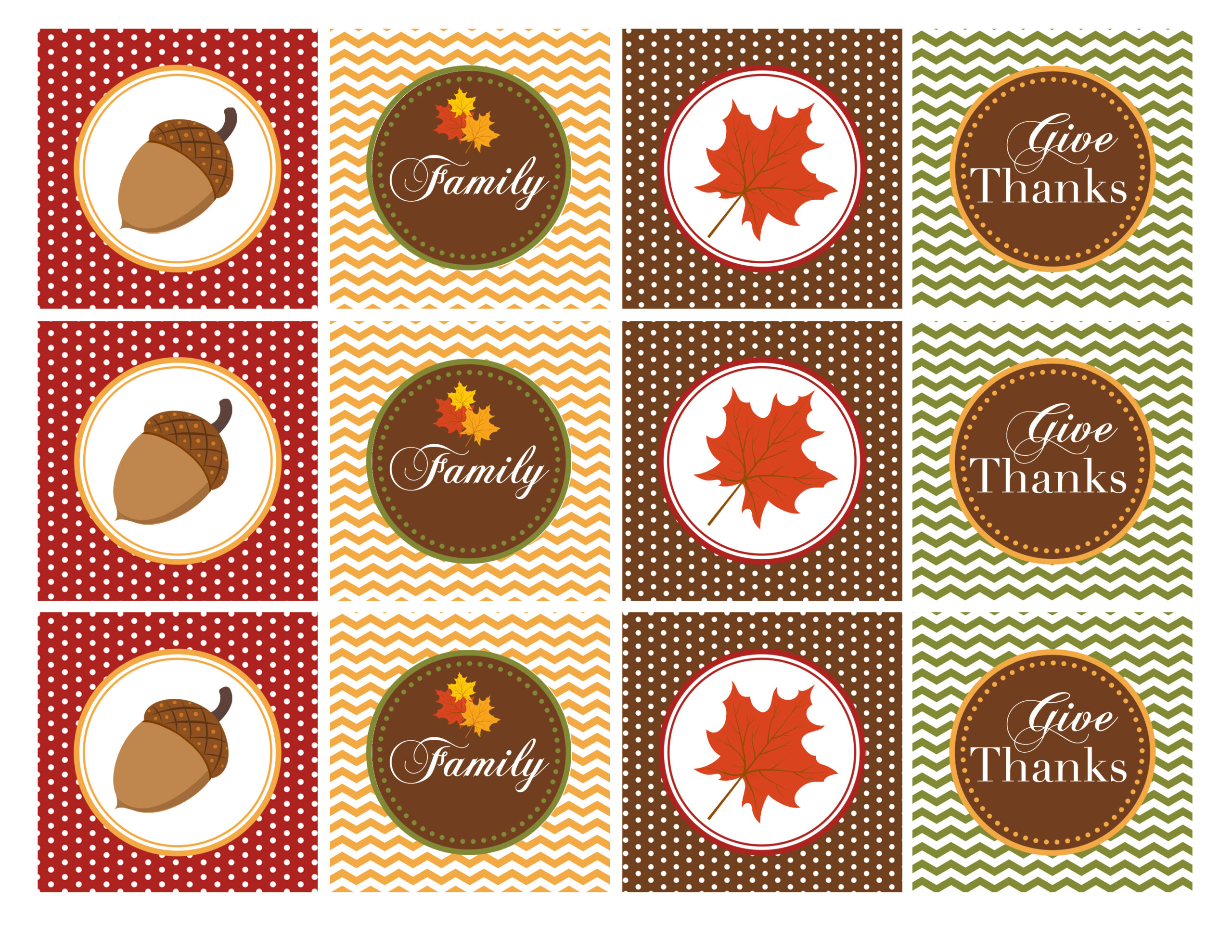 Free Thanksgiving Printables From Forever Your Prints | Catch My Party throughout Thanksgiving Cupcake Toppers Printable Free