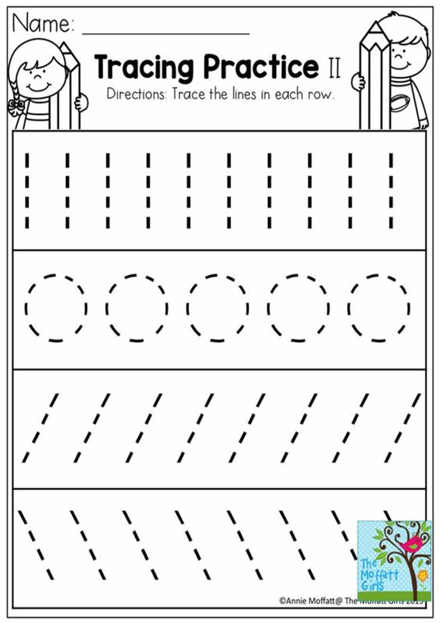 Free Tracing Lines Worksheets within Free Printable Preschool Worksheets Tracing Lines