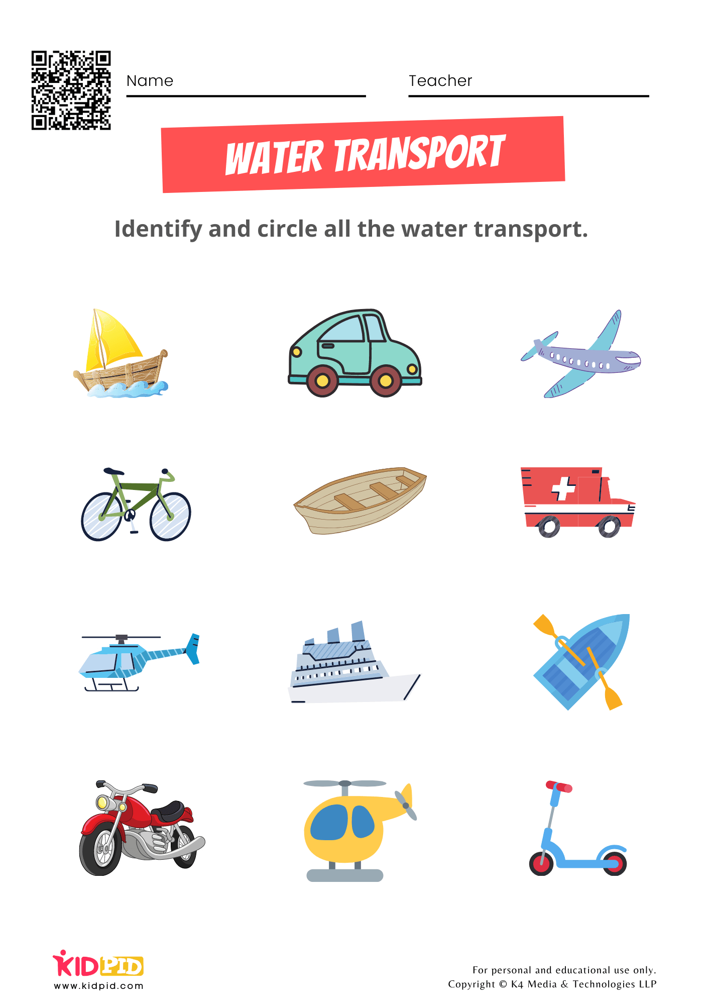 Free Transportation Worksheets For Preschoolers - Kidpid with regard to Free Printable Transportation Worksheets for Kids