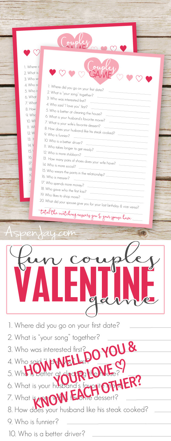 Free Valentines Couples Game Cards - Aspen Jay with regard to Free Printable Valentine Games for Adults