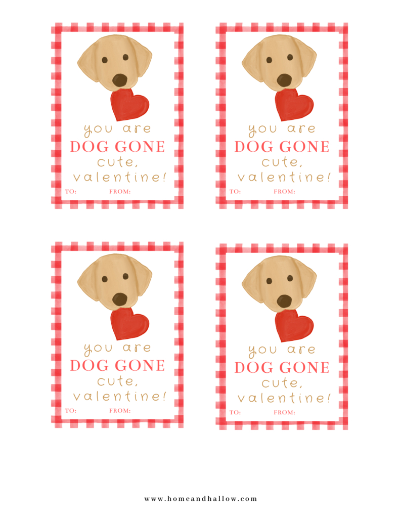 Free Valentine&amp;#039;S Printable: “You Are Dog-Gone Cute, Valentine intended for Free Printable Dog Valentines Day Cards