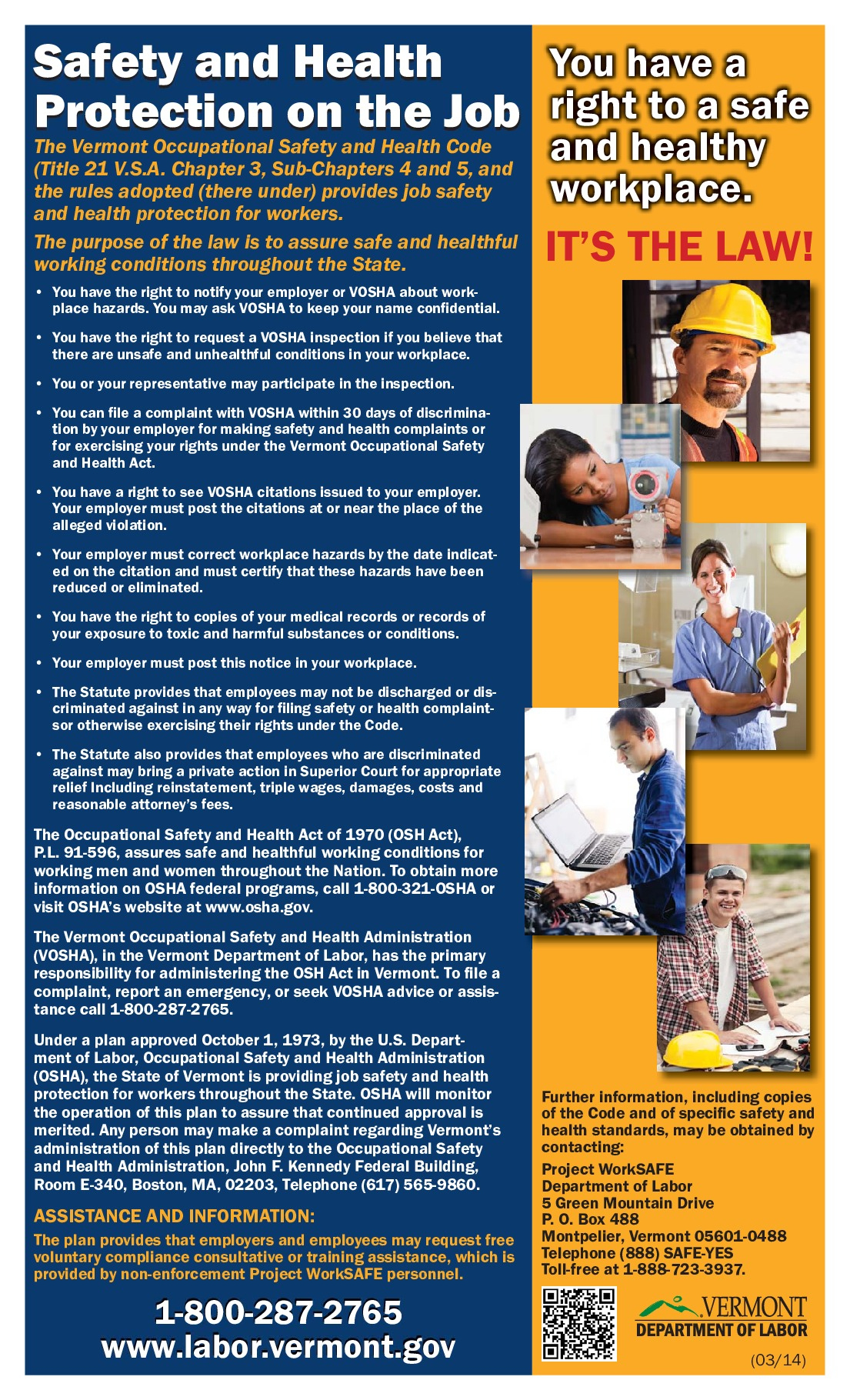 Free Vermont Osha 2024 pertaining to Free Printable Osha Safety Posters