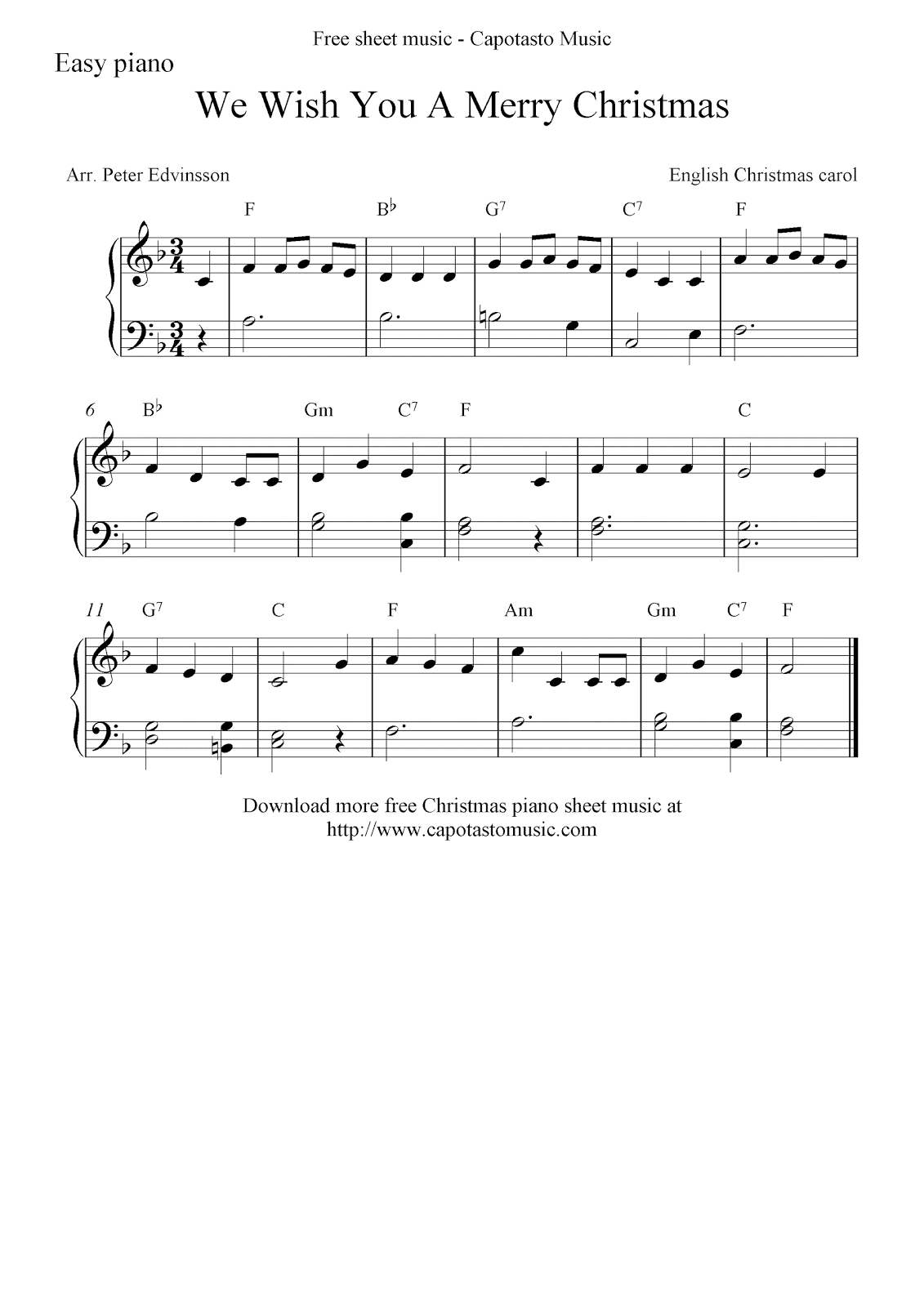 Free Very Easy Christmas Sheet Music For Piano - Results For Yahoo inside Free Christmas Piano Sheet Music For Beginners Printable